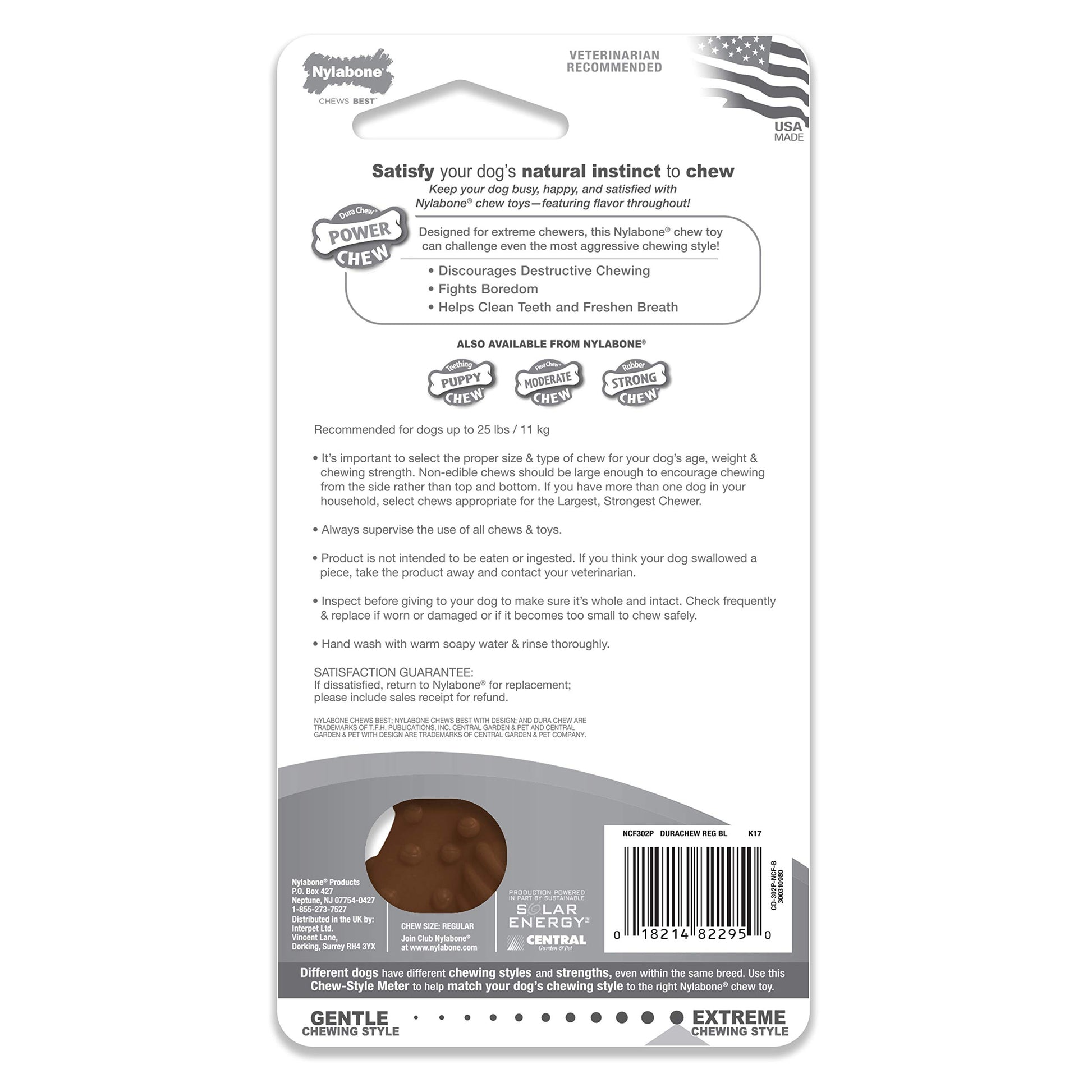 Hueso Texturizado Nylabone Dura Masticar Marrón Sabor Medley Regular/Small