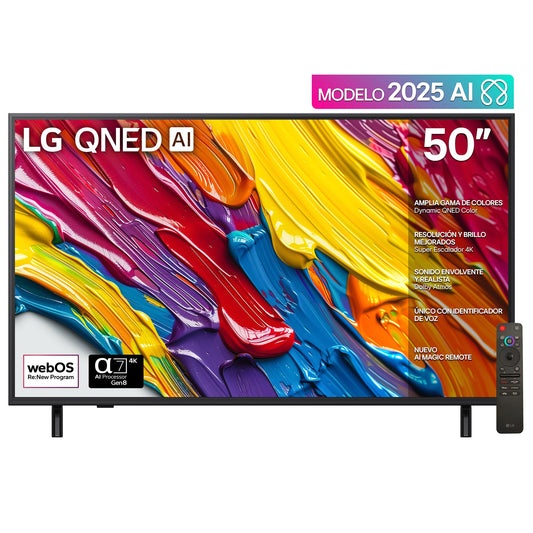 LG Pantalla 50 Pulgadas QNED AI QNED82 4K Smart TV 2025