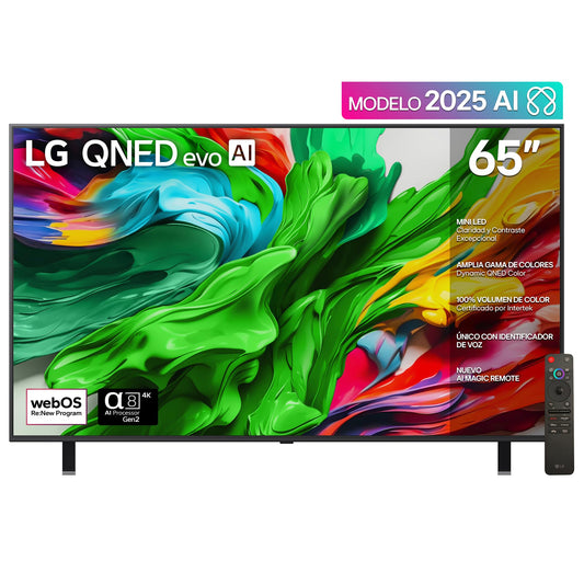 LG Pantalla 65 Pulgadas QNED EVO AI QNED85 4K Smart TV 2025