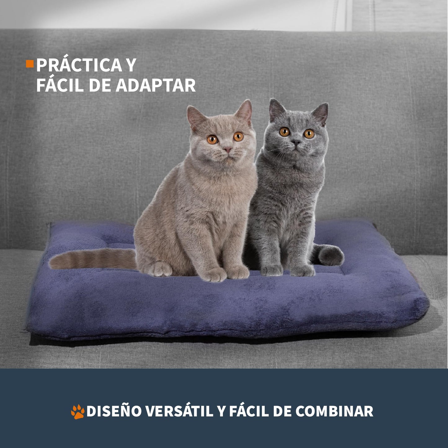 Cama para Mascotas PET TO BED Marino Suave Esponjosa Térmica Lavable