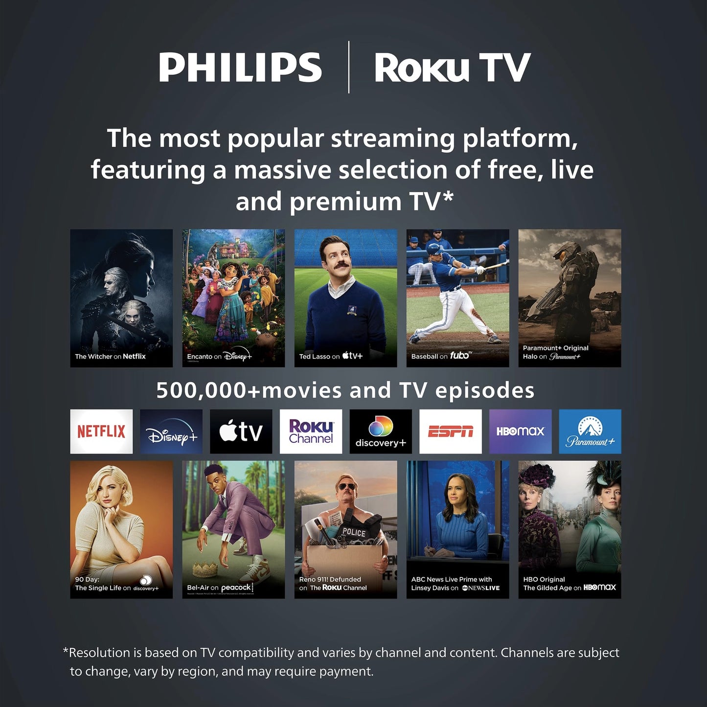 Televisión LED LCD Smart TV Philips 40 Pulgadas FHD Serie 6000 Roku Reacondicionada
