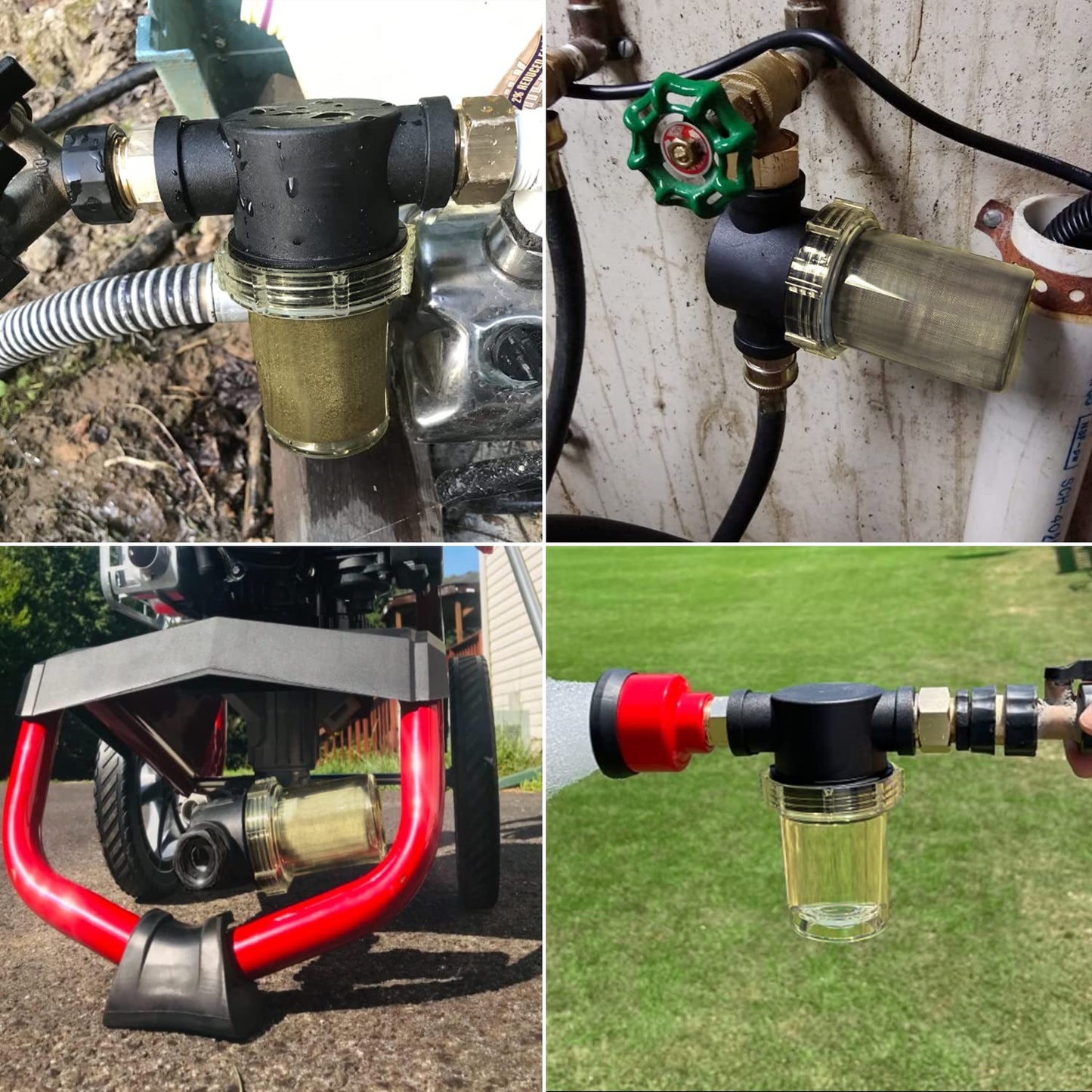 Colador hembra NPT en línea con visualización de filtro de acero inoxidable (malla 40 de 1 pulgada)