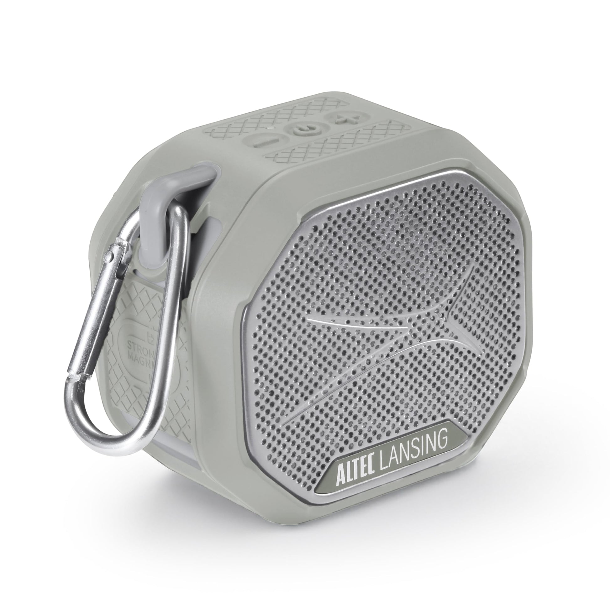 Altec Lansing HYDRATREK - Altavoz magnético Bluetooth, Impermeable IP67, Altavoz portátil, emparejamiento inalámbrico Verdadero, Carga rápida USB-C, batería de 3.7 V 400 mAh, Asistente de Voz,