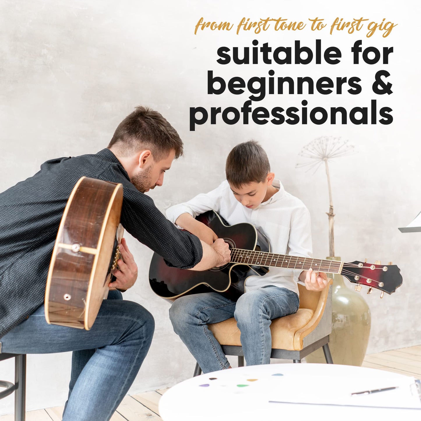 HAVENDI® Cuerdas de guitarra acústica con revestimiento de bronce fosforado I Brilliant Sound Quality I Incluye 3 púas