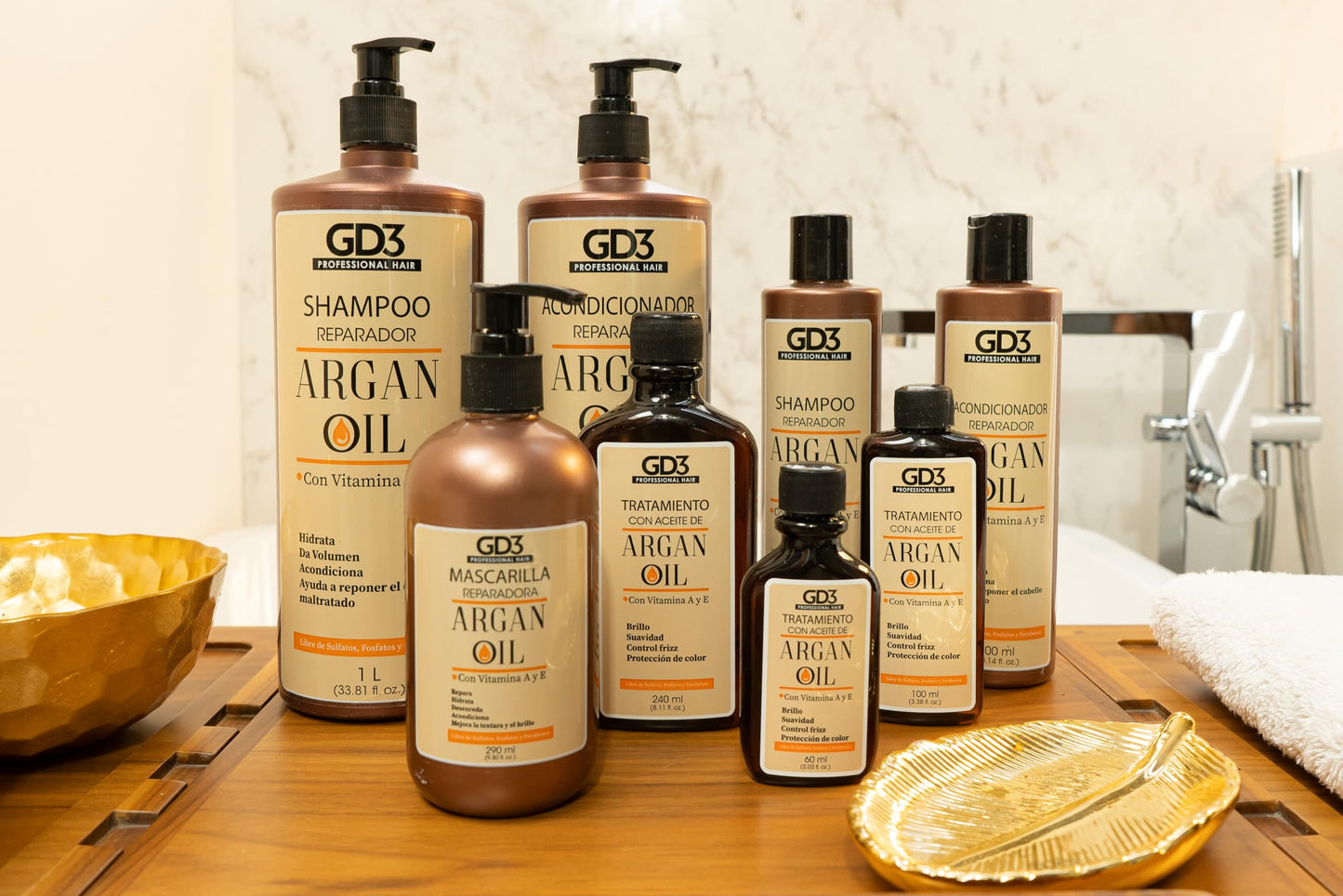 GD3 Acondicionador Reparador con Aceite de Argán 1 Litro