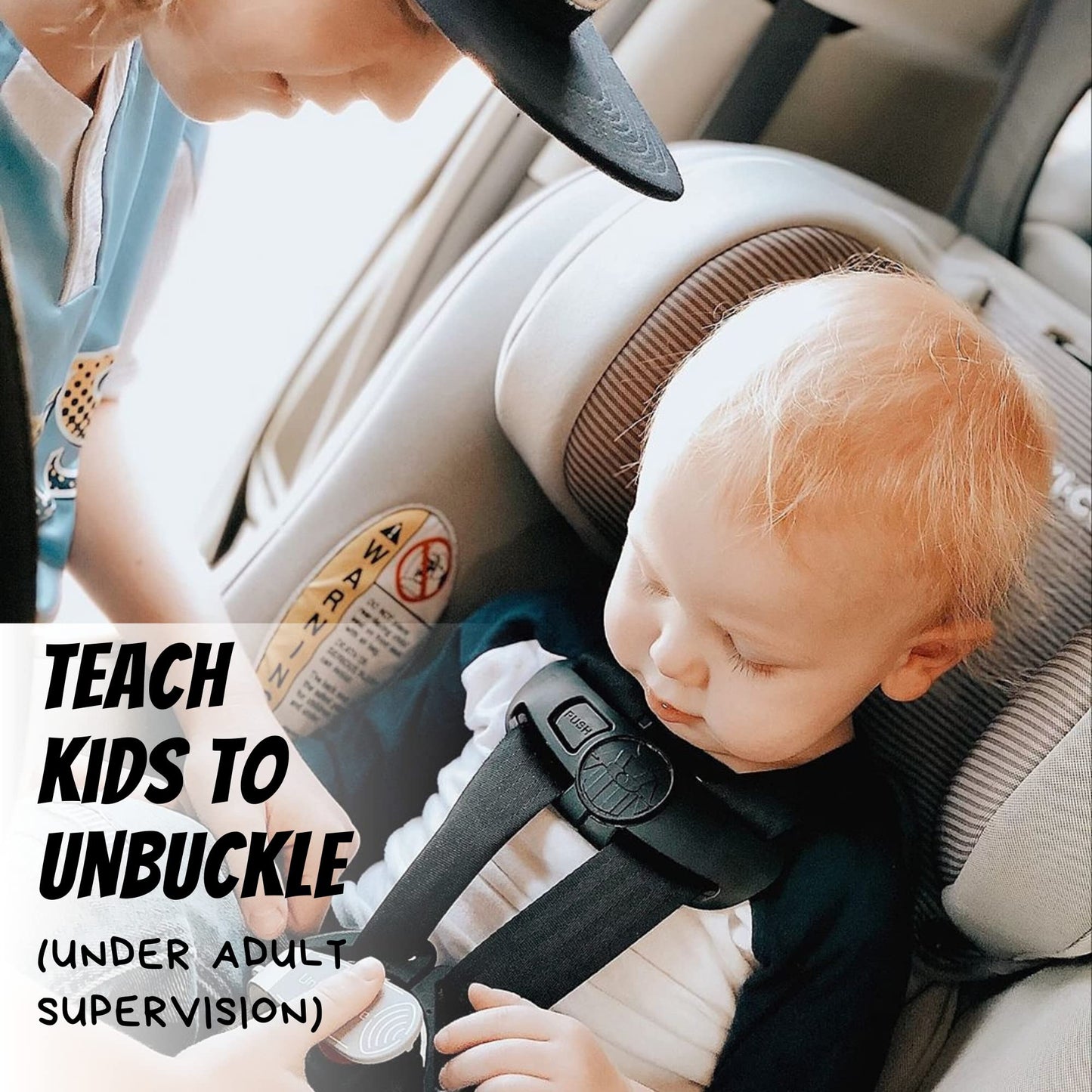 UnbuckleMe - Herramienta de liberación de hebilla de asiento de coche, ayuda fácil de abrir para artritis, uñas largas, niños mayores, empujador de botón para bebés, niños pequeños, asientos