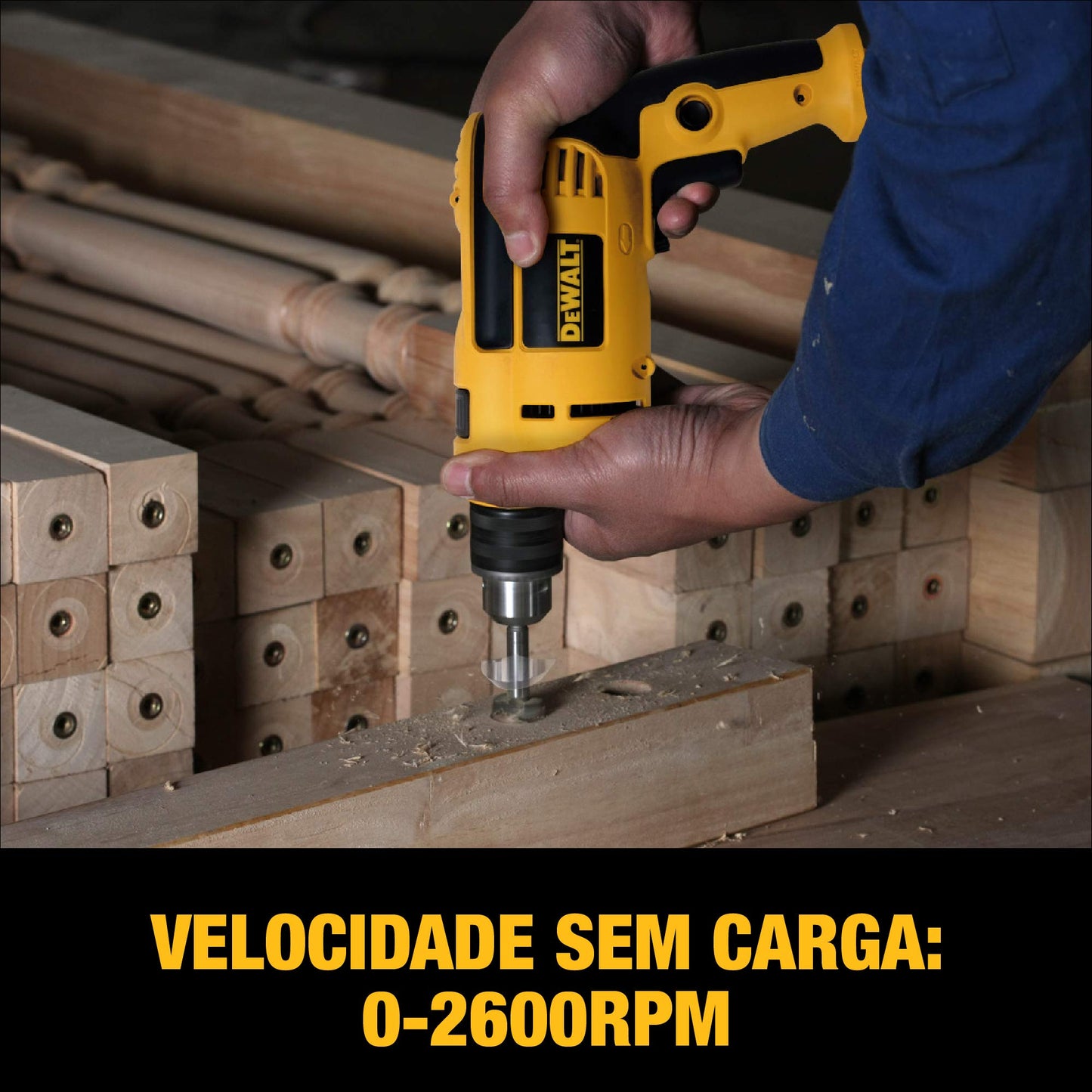 DEWALT Taladro Percutor 1/2" (13mm), 710W, 0-2600RPM, DWD024