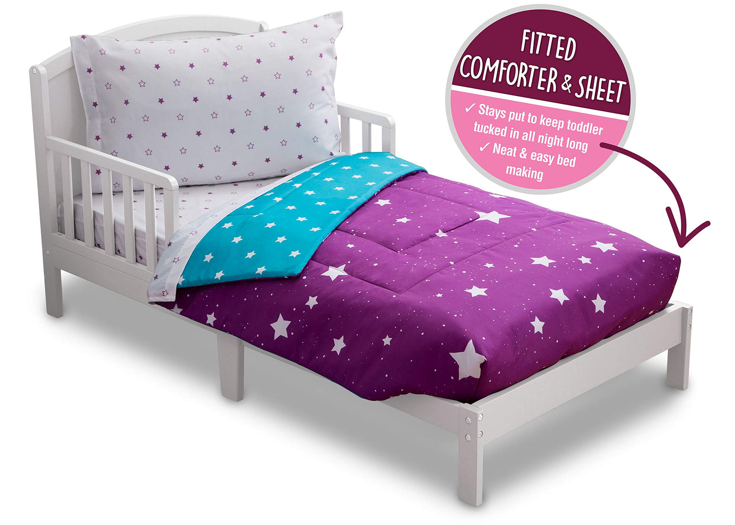 Juego de ropa de cama de 4 piezas para niña (cama infantil)