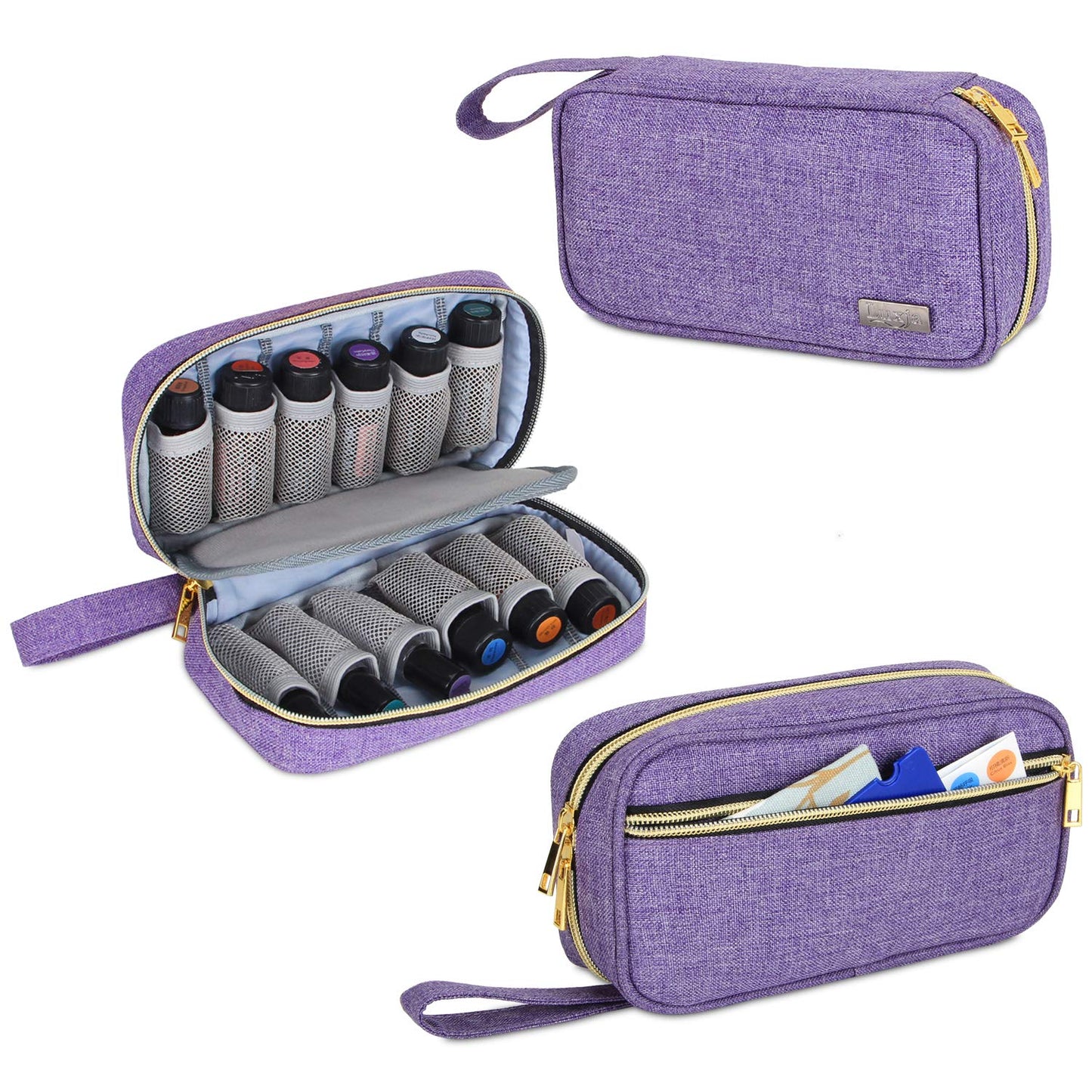 Luxja Estuche de transporte de aceite esencial, Purpura, Single-layer Bag