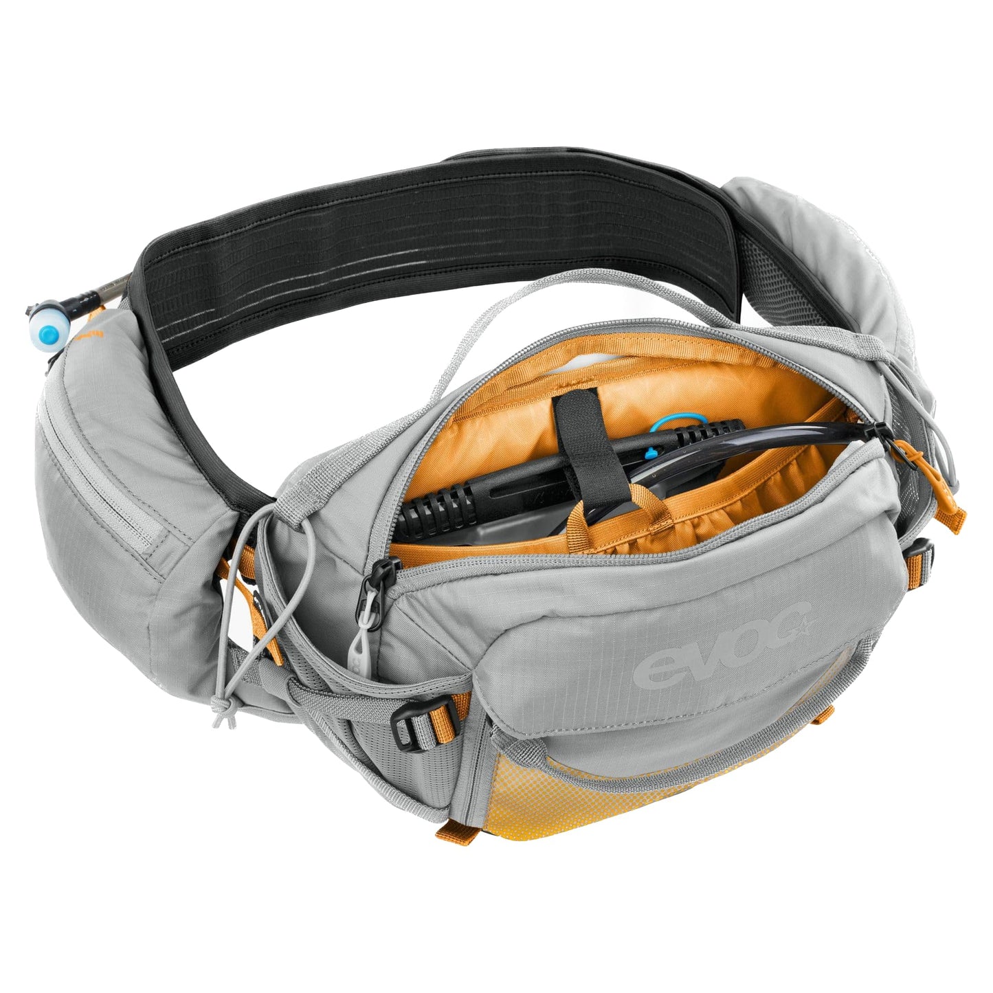 Bolsa de Cintura EVOC Gris Piedra con AIRFLOW y AIRO Flex para e-Bike Tours y Trails (3L de Capacidad)