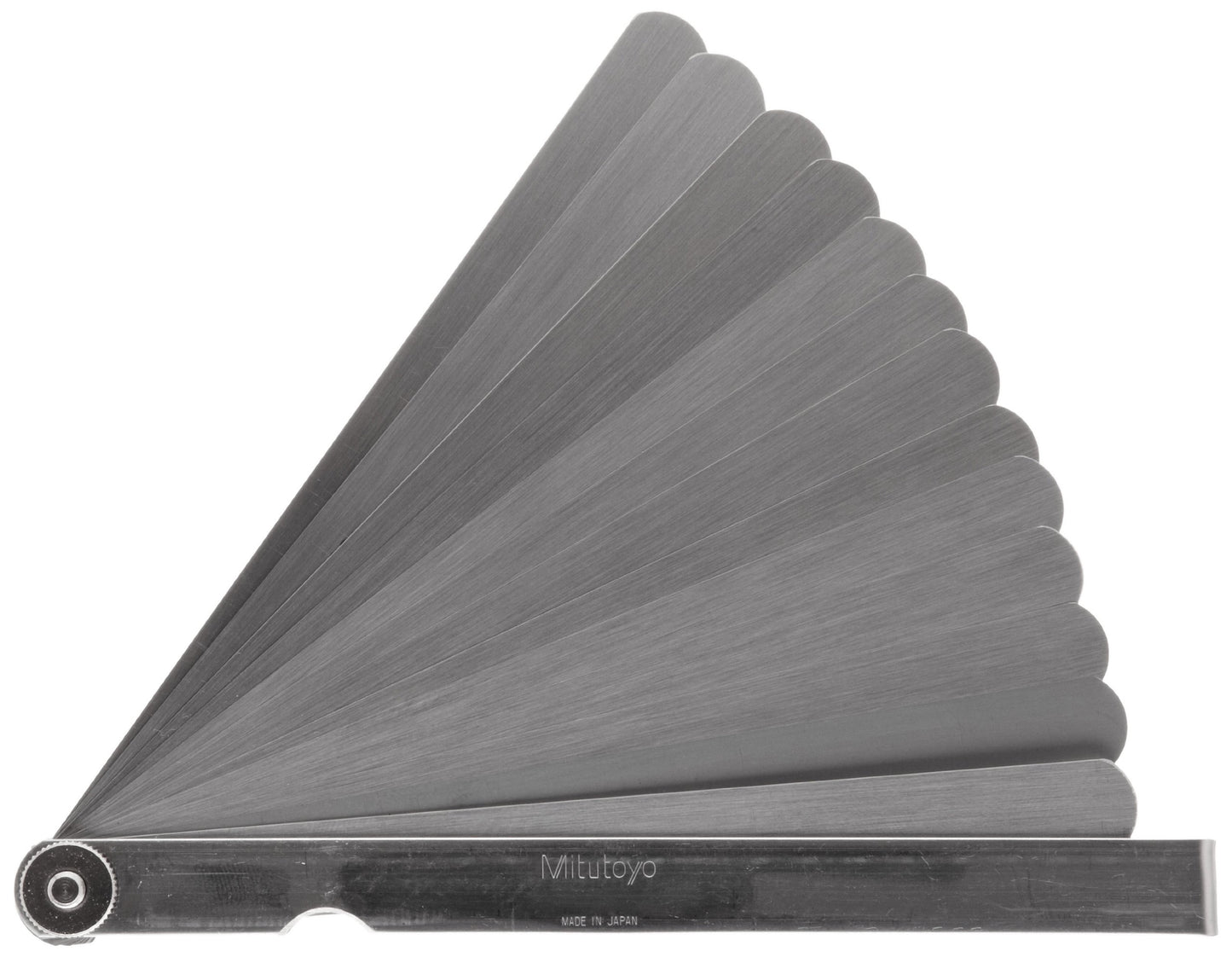 Mitutoyo 184-301S - Juego de calibradores de espesor, hojas rectas, 0,05-1 mm de grosor, 150 mm de longitud, 13 hojas