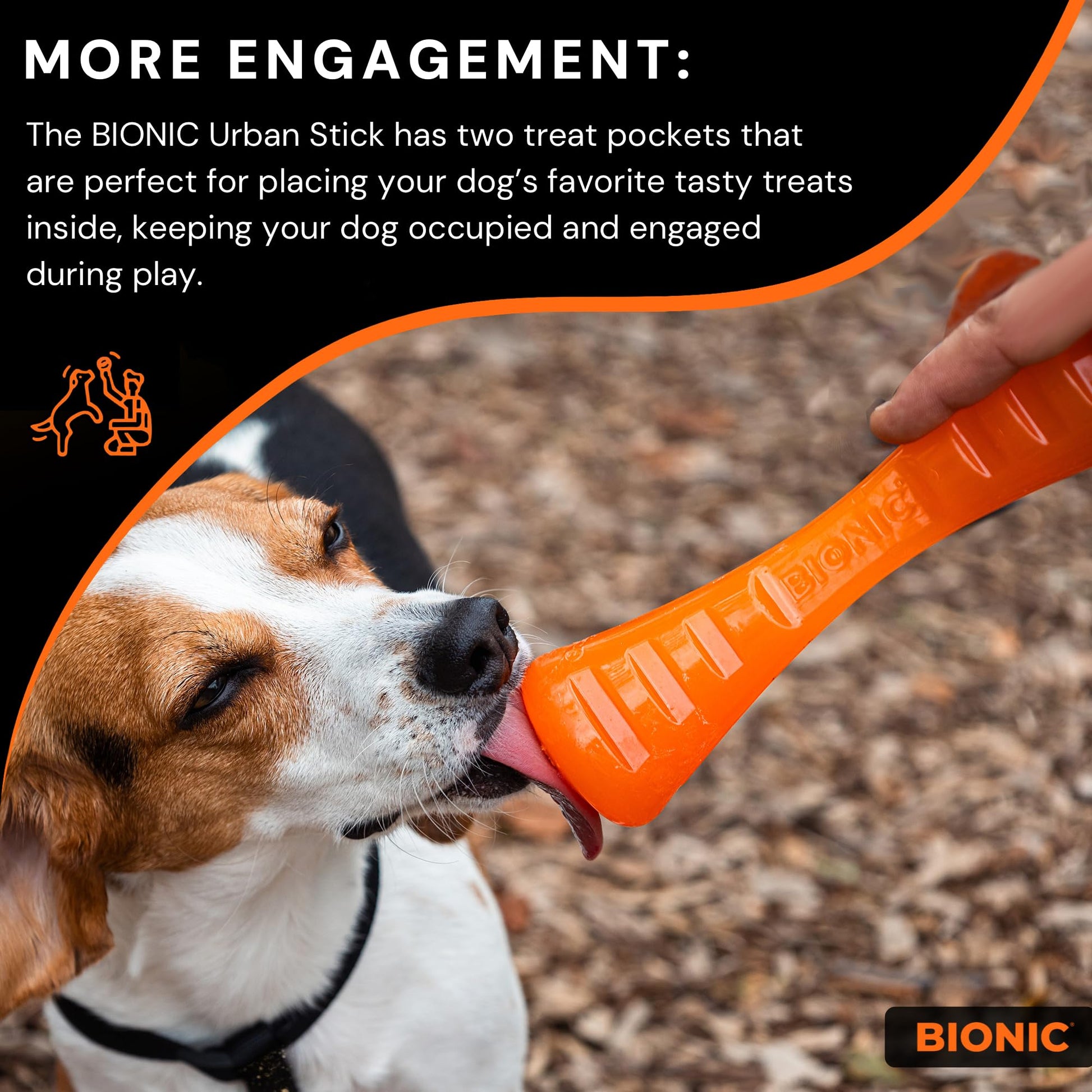 BIONIC Urban Stick - Juguete para Perros de 15 a 35 Libras (7-15 kg.)