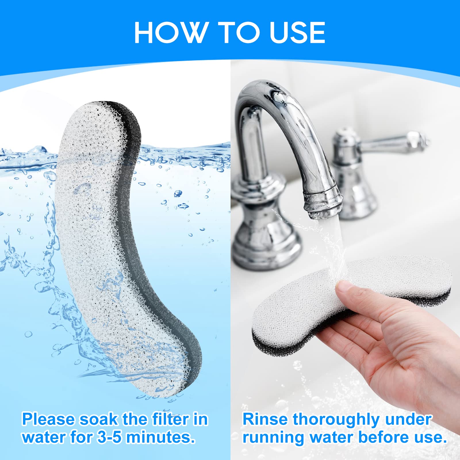 Repuesto de Filtro de Agua MyfatBOSS Blanco Compatible con DF10 y DF30 para Mascotas