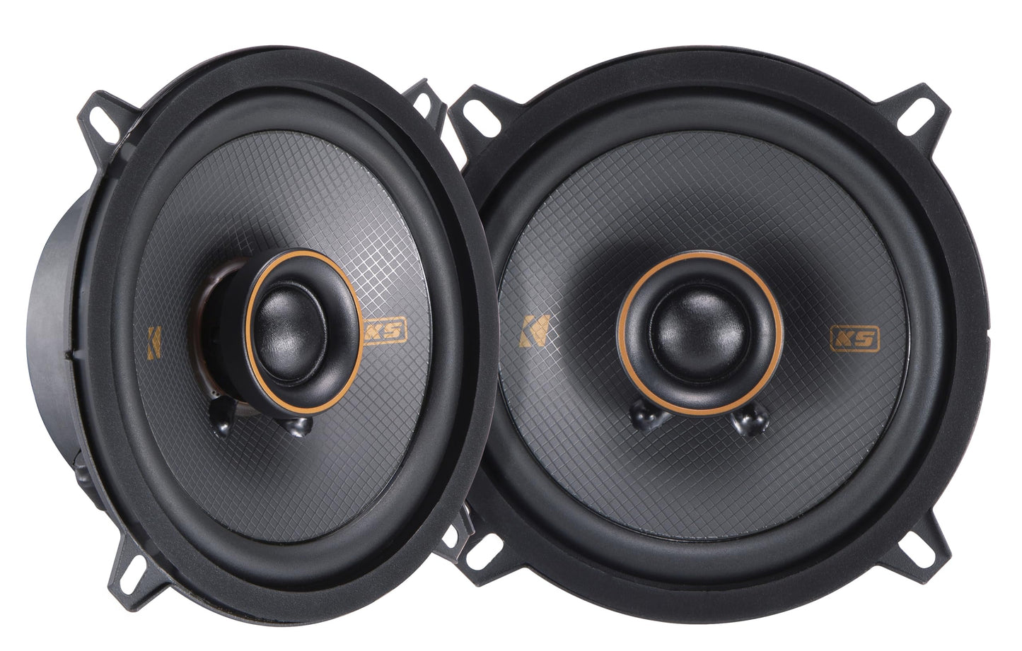 KICKER 51KSC504 Sistema de altavoces coaxiales, diseño de 2 vías, un (1) par, woofer de polipropileno de 5.25 pulgadas, rango medio, tweeters de cúpula de seda de 3/4 pulgadas, 75 vatios RMS, pico de