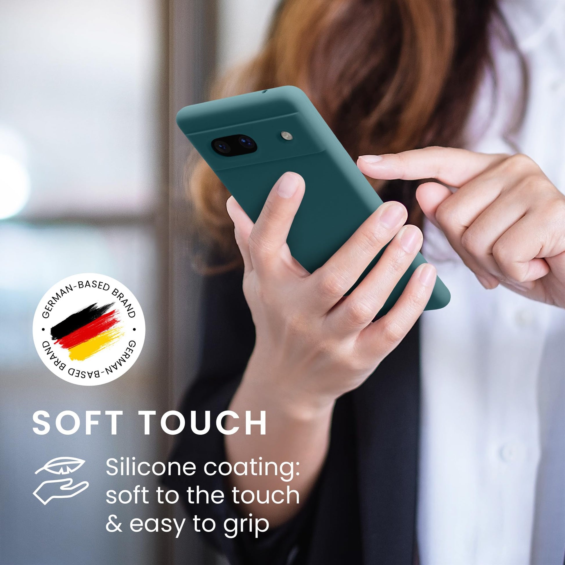kwmobile Carcasa Compatible con Google Pixel 7a Funda - Case TPU y Silicona antigolpes - Apto Carga inalámbrica - Noche ártica