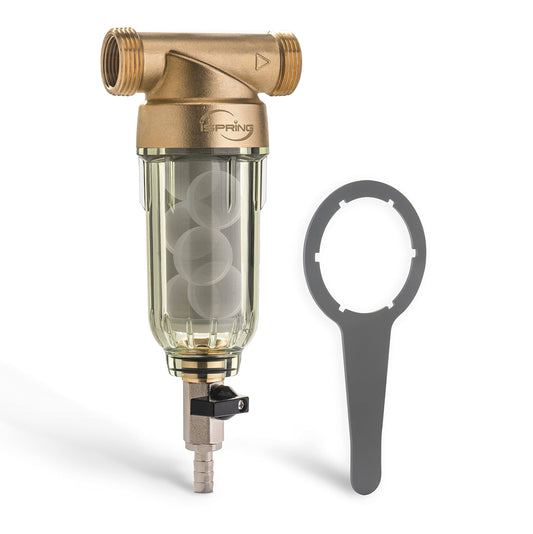 iSpring WSP-100SL - Sistema de filtrado de agua (100 micrones, con siliphos), color amarillo