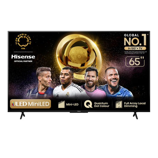 Hisense Television U6N Pantalla 65 Pulgadas,Mini-LED Smart Google TV UHD 4K,Control Remoto por Voz con Alexa,Hi-View Engine,Dolby Vision Atmos,Total HDR Solution, mira TV en Vivo sin Cable