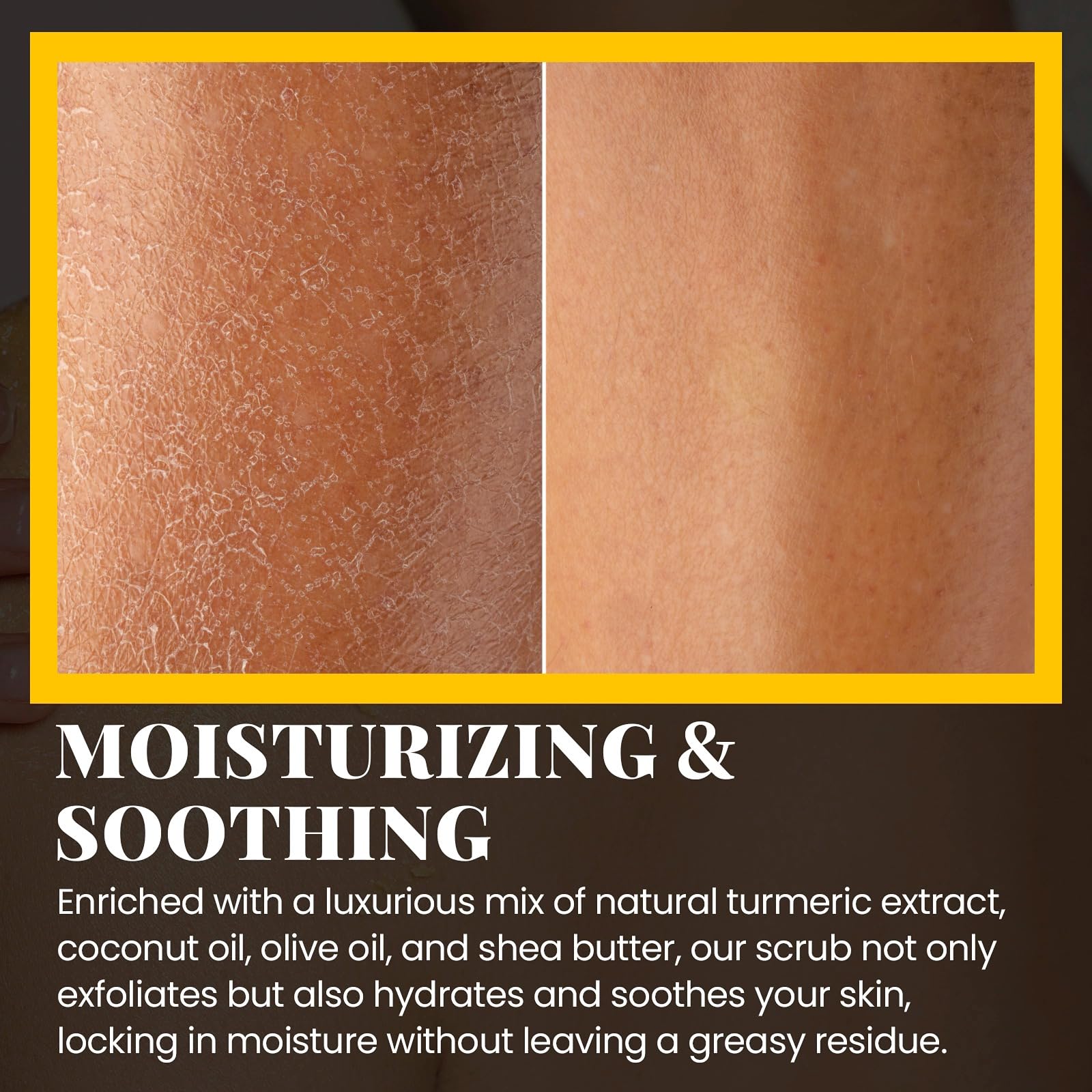 Nuevo título optimizado para SEO: "Exfoliante con cúrcuma para aclarar zonas oscuras de la piel - Eliminador de manchas corporales"