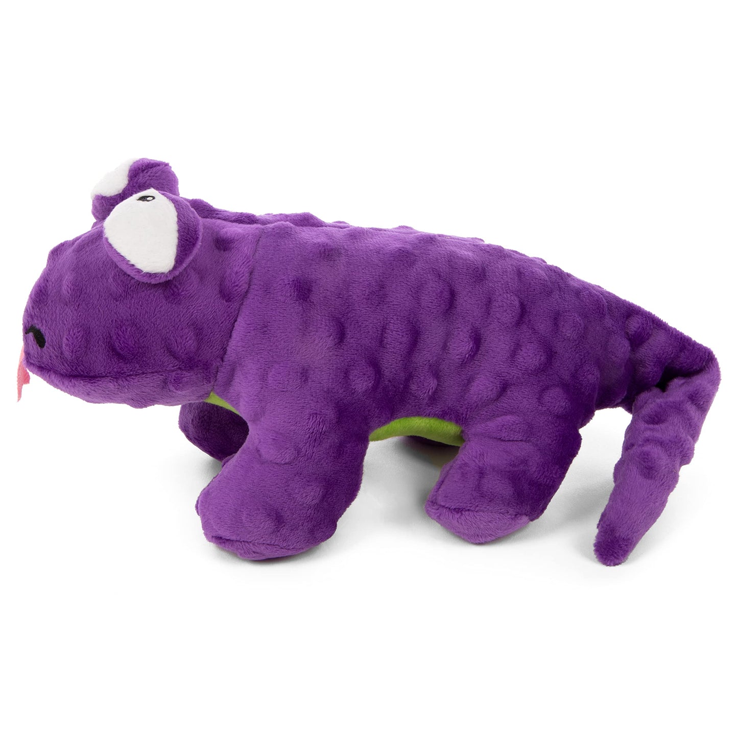 goDog Action Plush Lizard - Juguete Animado para Perro chirriante, tecnología de protección para Masticar, Color Morado, Talla única