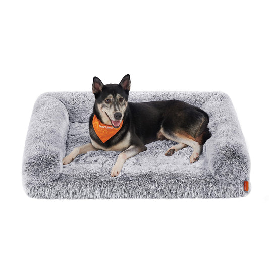 Cama para Perros Feandrea Gris Ombré con Funda Lavable y Extraíble para Mascotas Medianas y Grandes