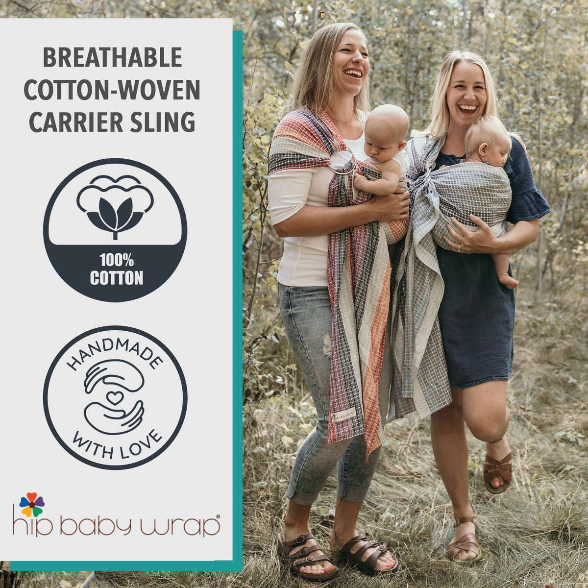 Hip Baby Wrap Ring Sling Baby Carrier for Infants and Toddlers (mediterranean)