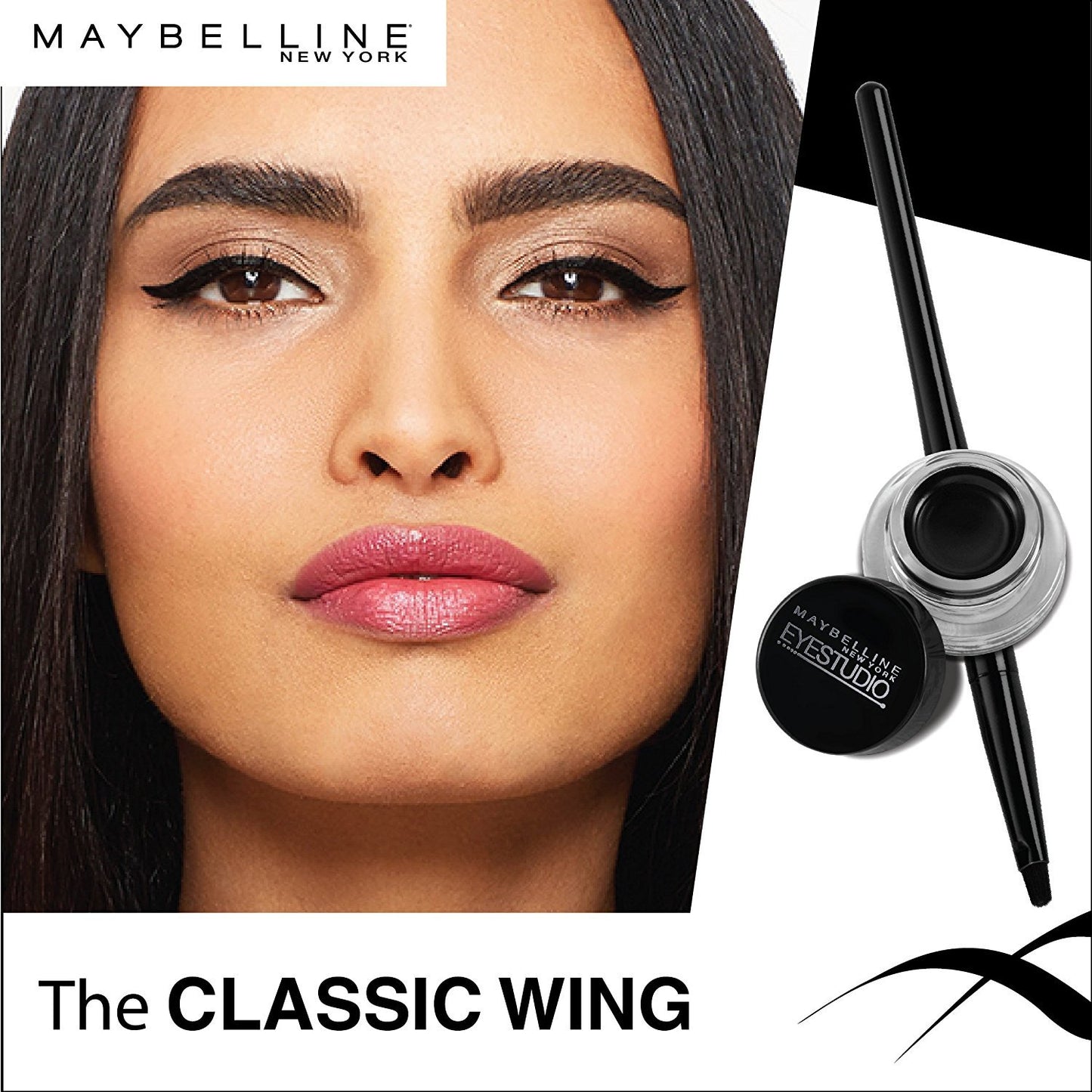 Maybelline Delineador Eye Studio Drama, color Negro Intenso