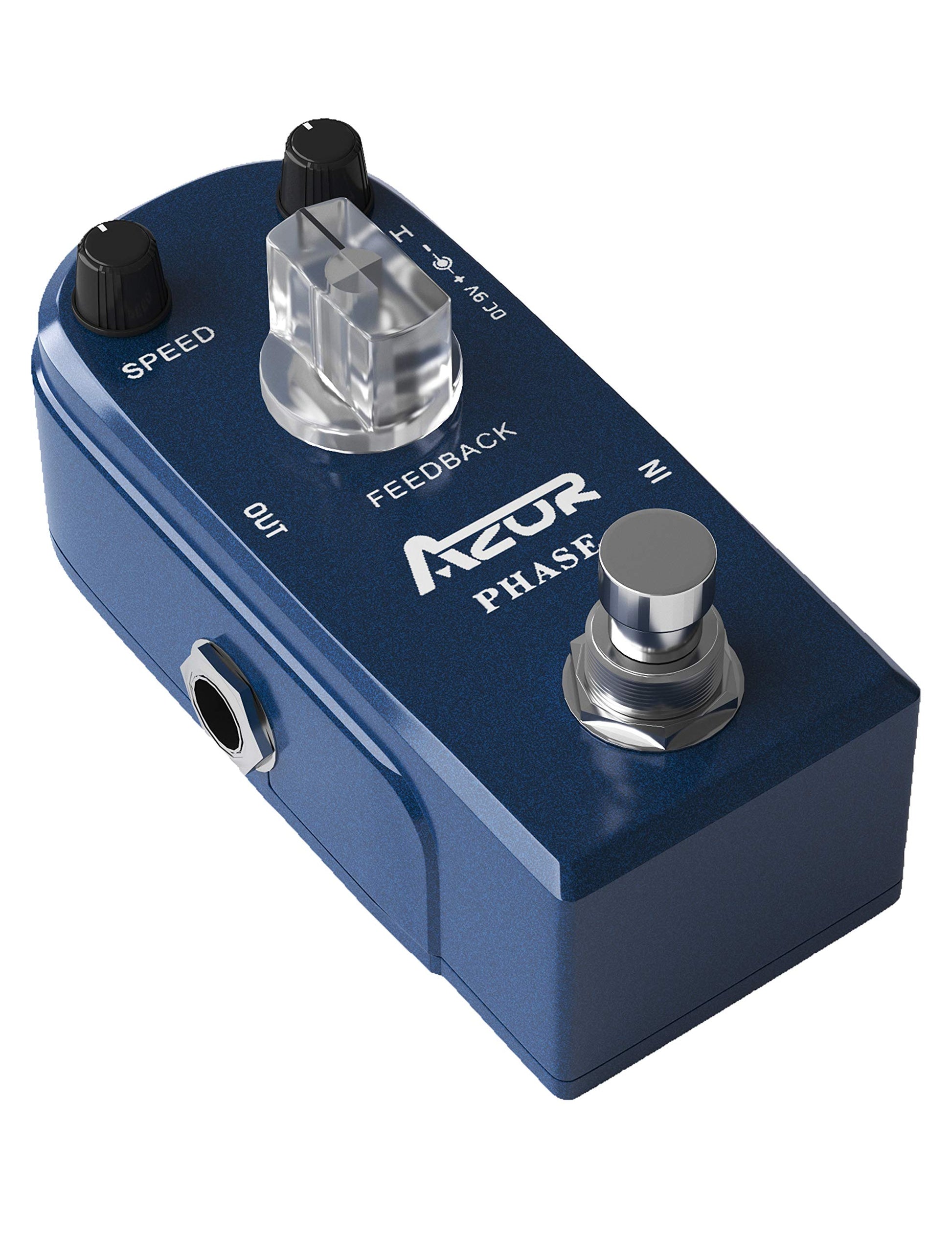 AZOR Pedal de fase mini pedal de efecto analógico para guitarra eléctrica y bajos, verdadero bypass procesamiento de señal pura, diseño compacto y portátil, uso de escenario y estudio