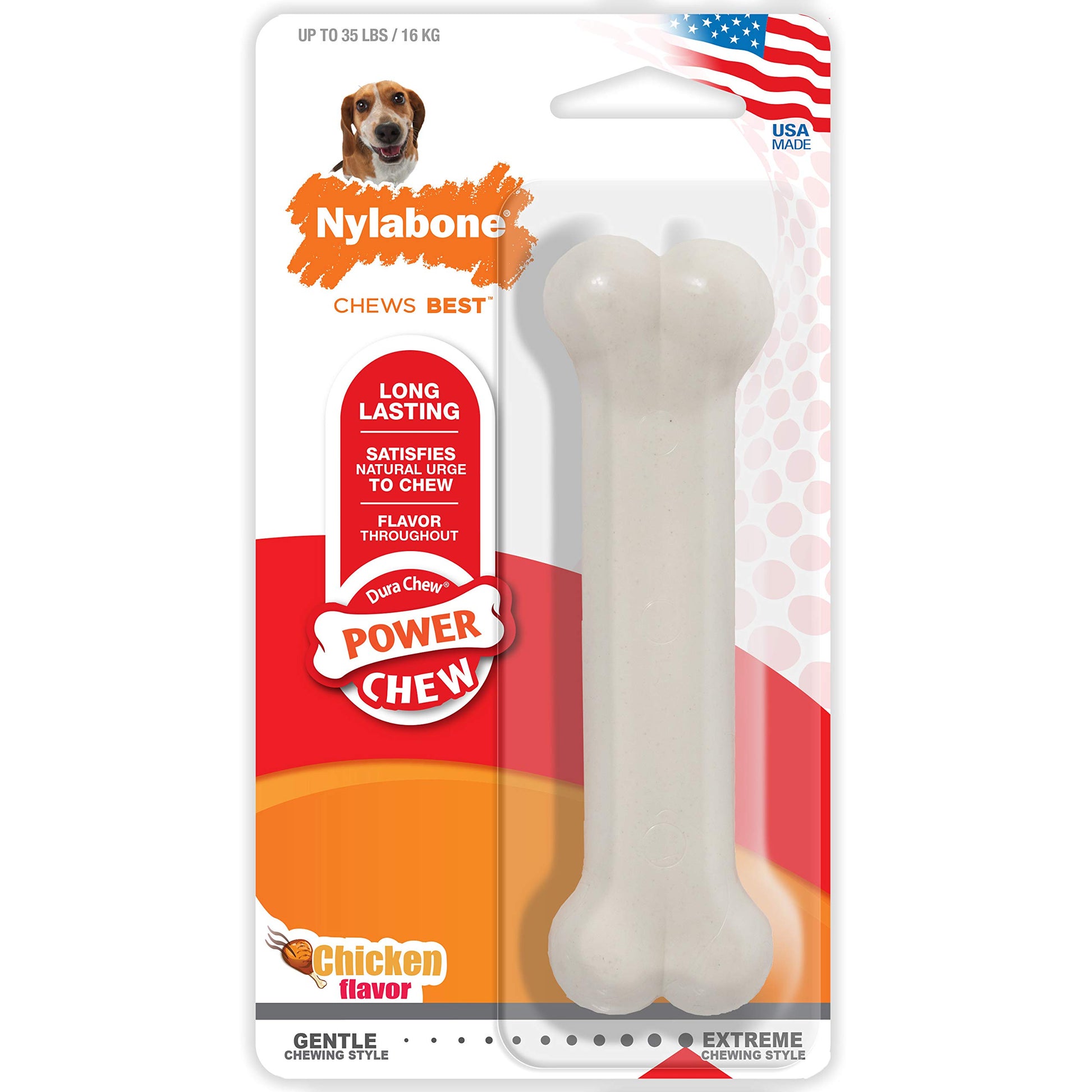 Juguete para Perros Nylabone Dura Chew Sabor Pollo