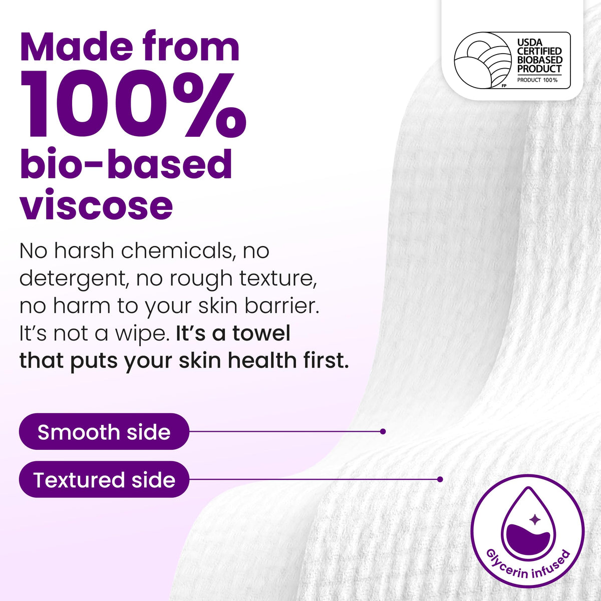 CLEAN SKIN CLUB Toallas Faciales Desechables Healthy Aging Clean Towels Xl, Suavizan Líneas De Expresión, Arrugas Y Textura En 6 Semanas, Tratadas Para Mayor Suavidad, Desmaquillantes Antiedad, Paquet