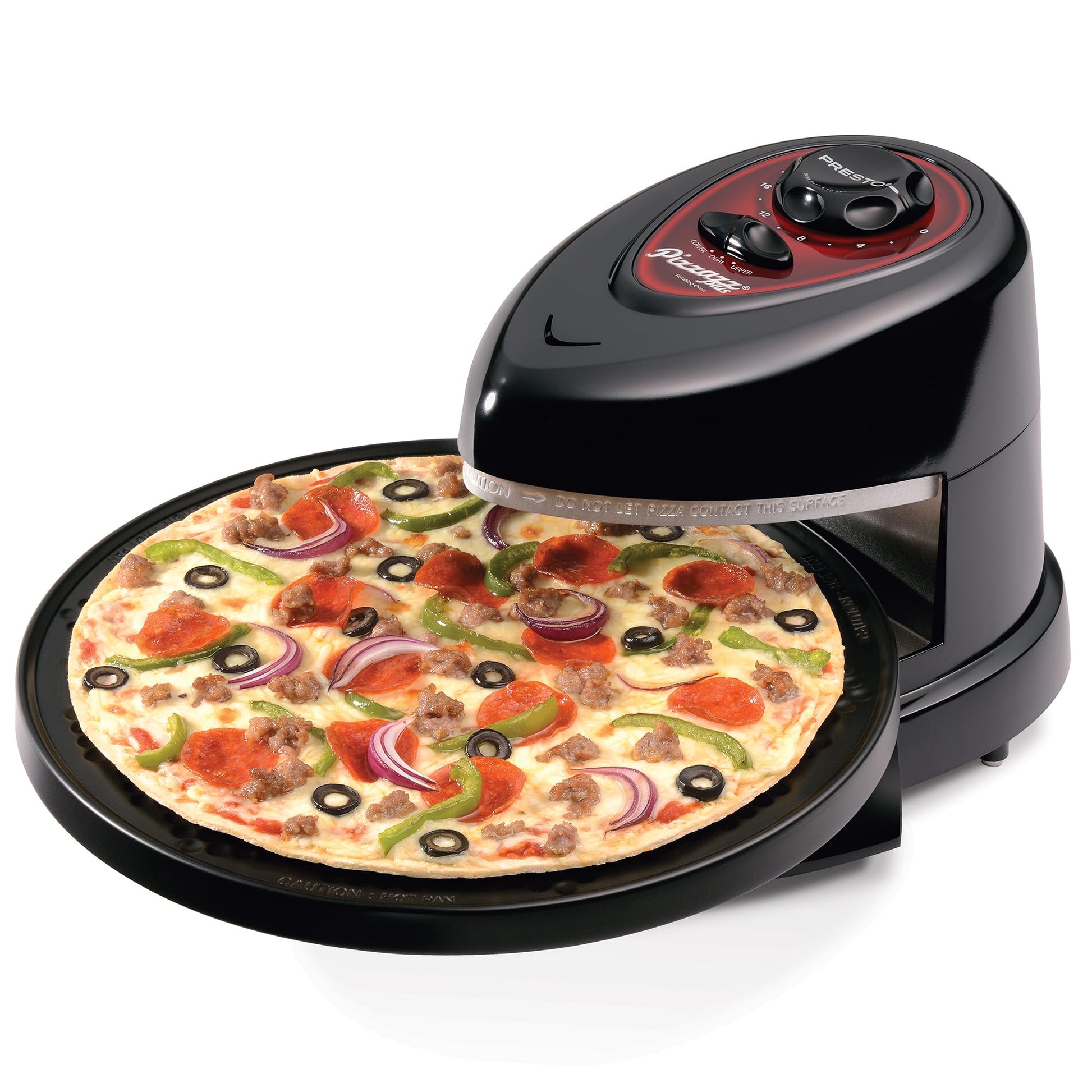 Presto 03430 Pizzazz Plus - Horno giratorio, color negro