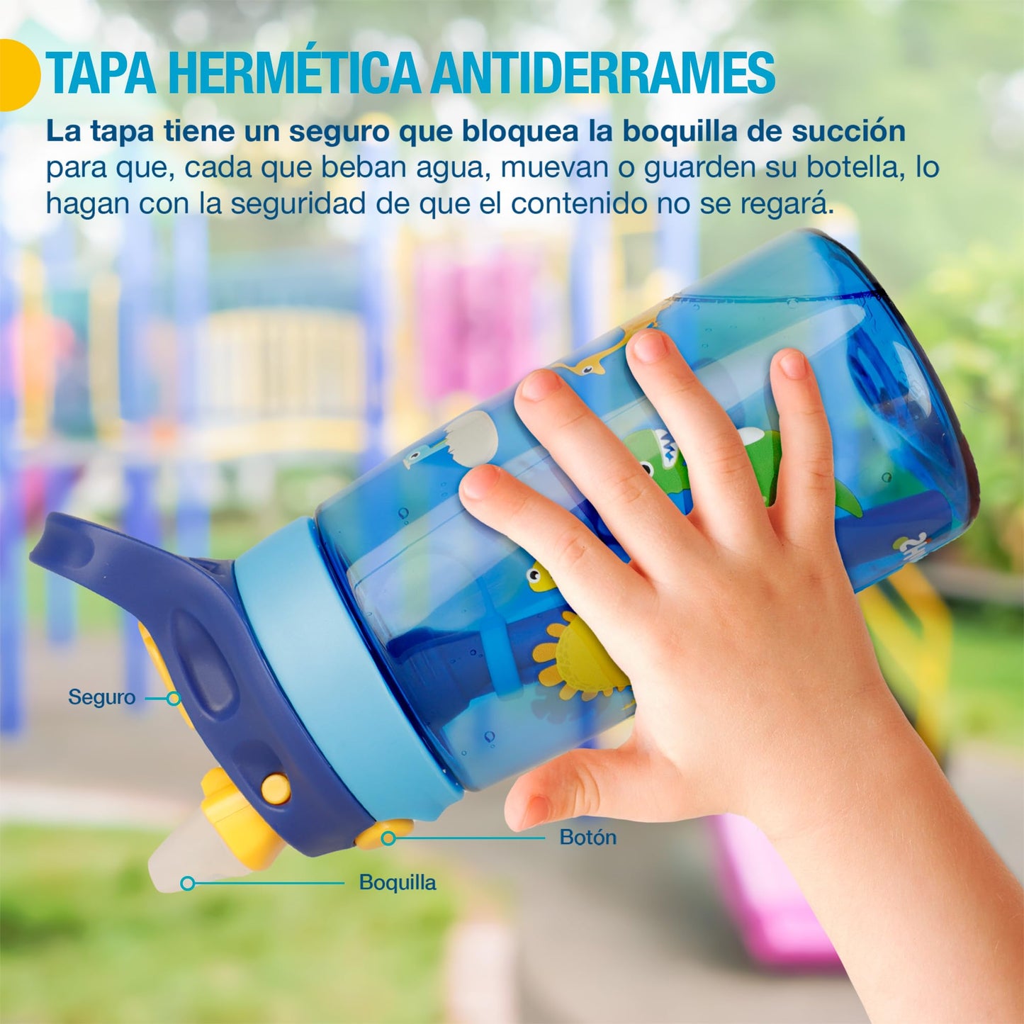 Termos SHIMY Azules con Tapa Antifugas para Niños