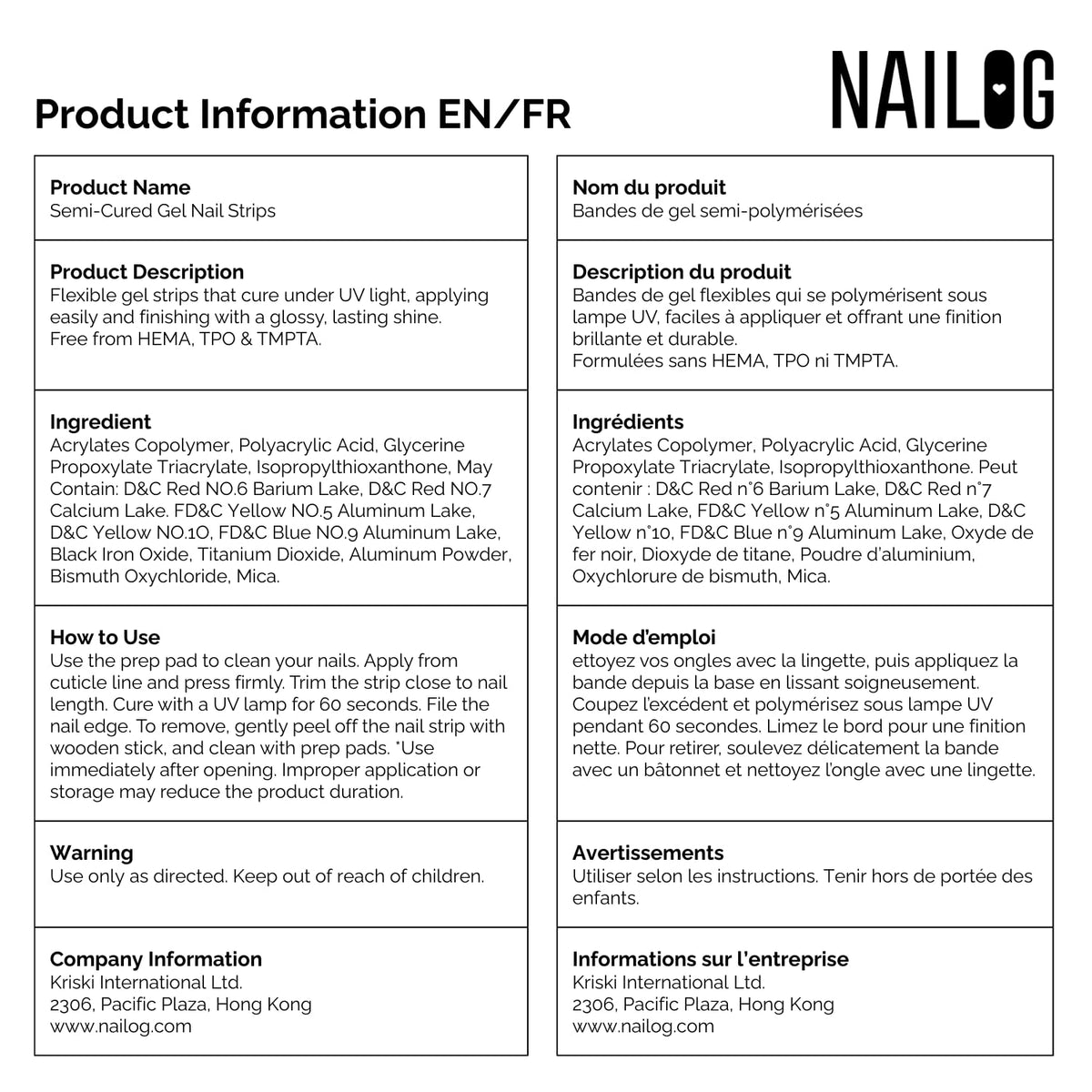 Esmalte de Uñas de Gel Semiendurecido NAILOG Never Too Late Brillante para Mujer