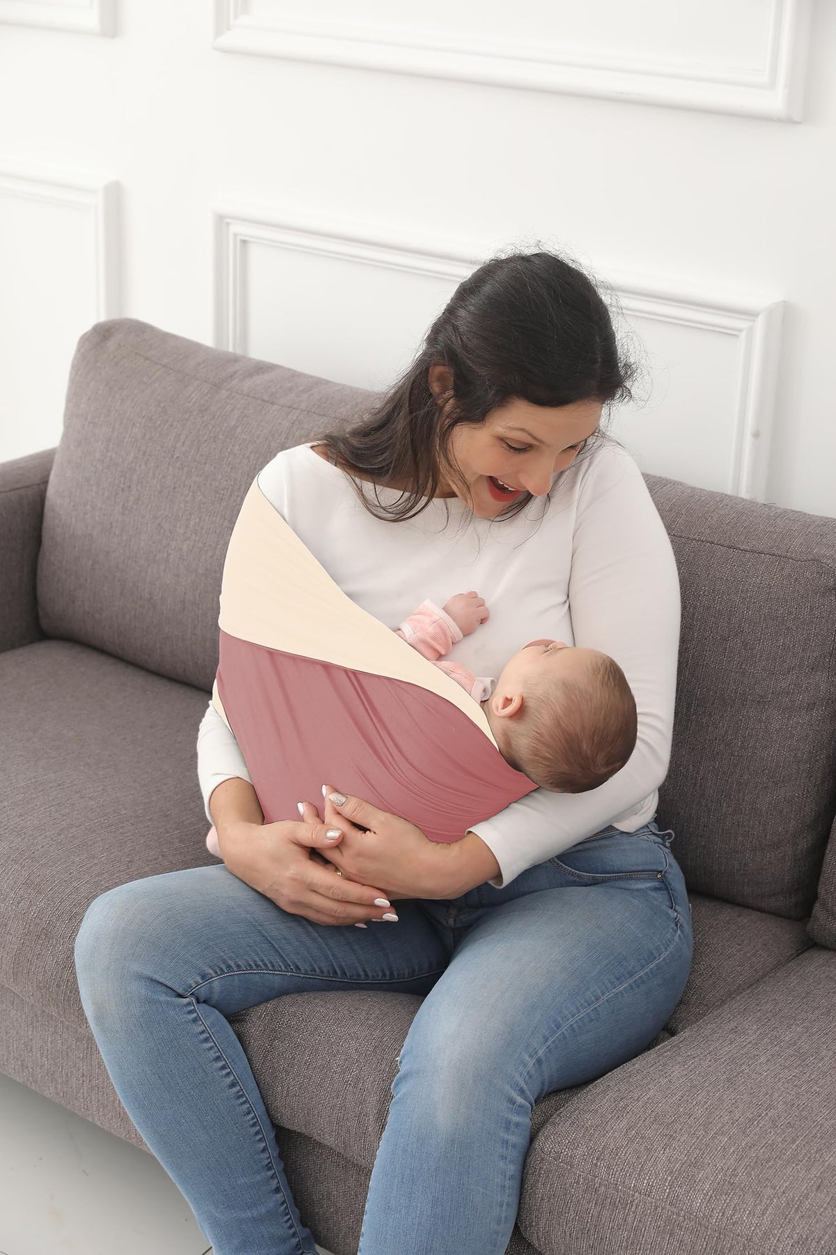Kloovete - Portabebés para bebé, edredón reversible, suave y elástico para bebé y bebé, correa perfecta para recién nacidos y bebés de hasta 35 libras