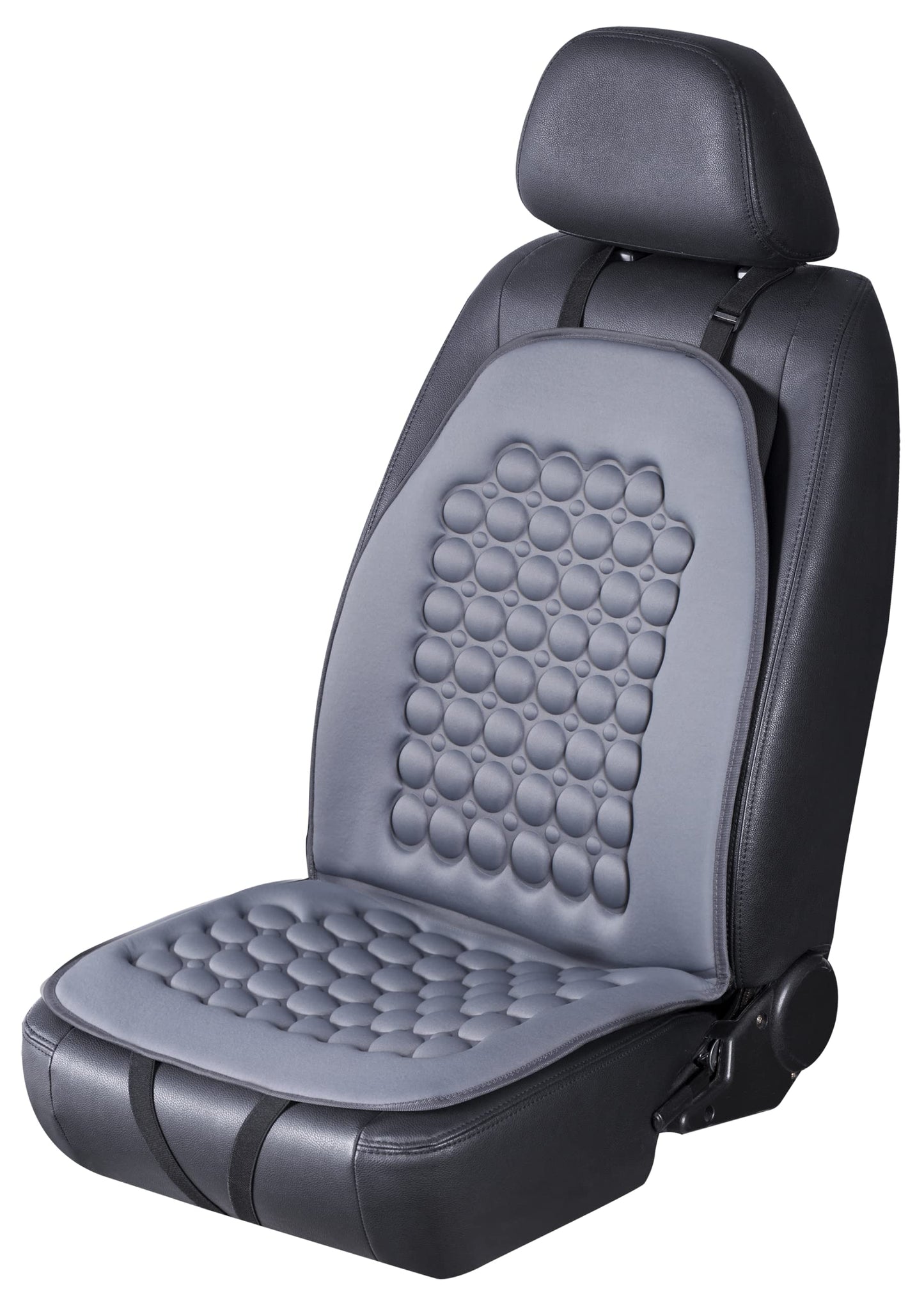 FREMONT AUTO - Funda para asiento de coche transpirable, fabricada con fibra de poliéster de alta calidad y cojín de burbujas con imán de masaje, ajustable para coches, camiones, camionetas, SUV