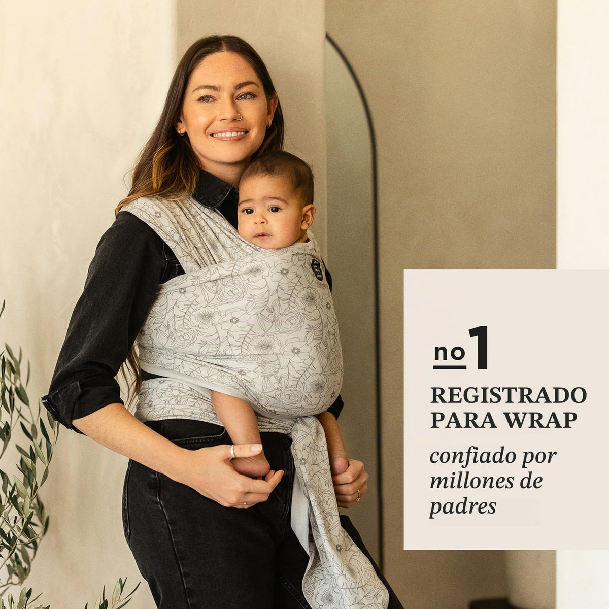 Portabebés Envolvente Moby Classic de Petunia Pickle Bottom para Recién Nacidos hasta Niños Pequeños (8-33 libras), Portabebés Tipo Cabestrillo Infantil, Diseño Ligero y Manos Libres, Ajustable para