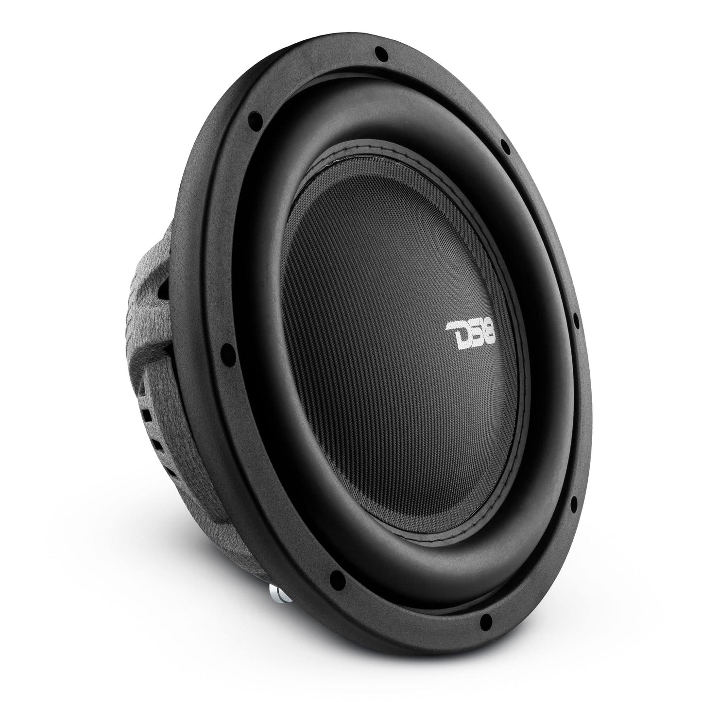DS18 IXS10.2D - Subwoofer de coche de 10 pulgadas, 1200 W máx., 600 W RMS, 2+2 ohmios, montaje poco profundo, diseño delgado, negro corrugado