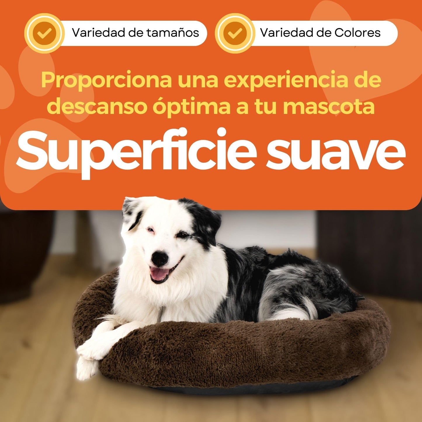Cama para Perro PETS APPAREL HILLS Café Tipo Dona Anti Estrés Large