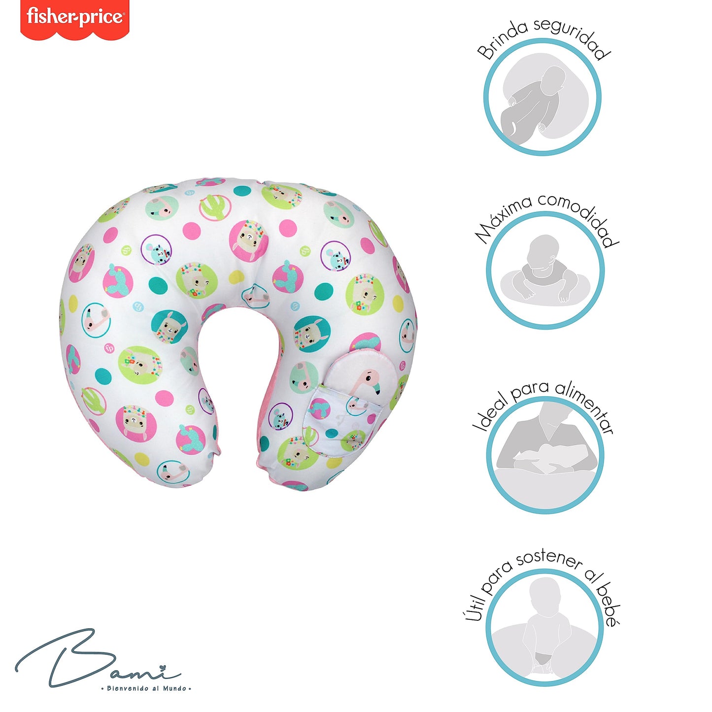 BAMI Fisher Price - Almohada DE Lactancia - Rosa