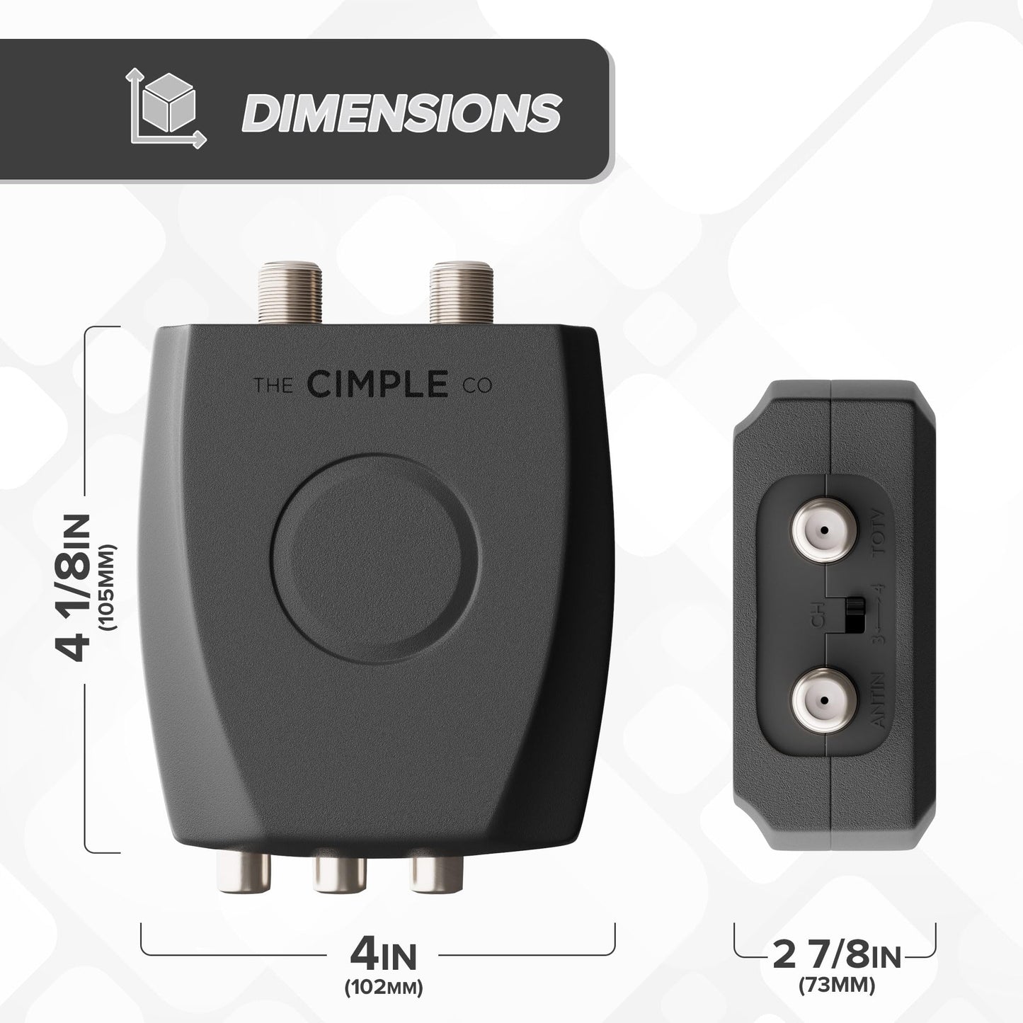 Convertidor HDMI DVI, Componente, RGB, RCA (AV Composite) (Digital y analógico) - Convierte señales HDMI HD para Xbox/PS4/PS3/PC/Laptop/TV/STB/VHS/VCR/Camera/DVD/reproductor Blu-ray, PAL/NTSC, Negro, VIDEO - RCA to COAX