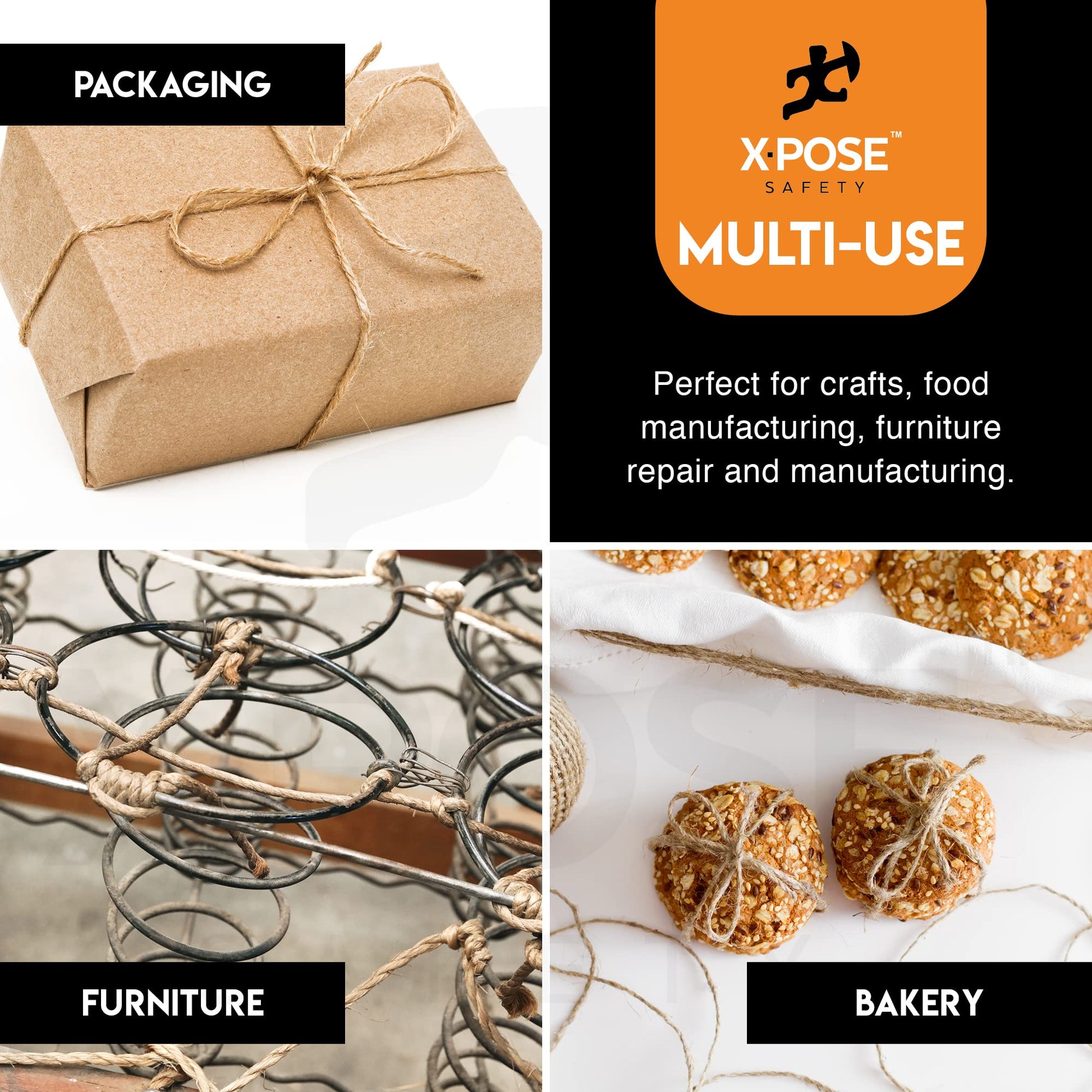 Cuerda de sisal – Cuerda de fibra natural fina de 2 capas de 150 pies en carrete – Poste rascador de gato, cuerda para rascador de gatos, piezas de repuesto para árbol de gato, juguete para mascotas