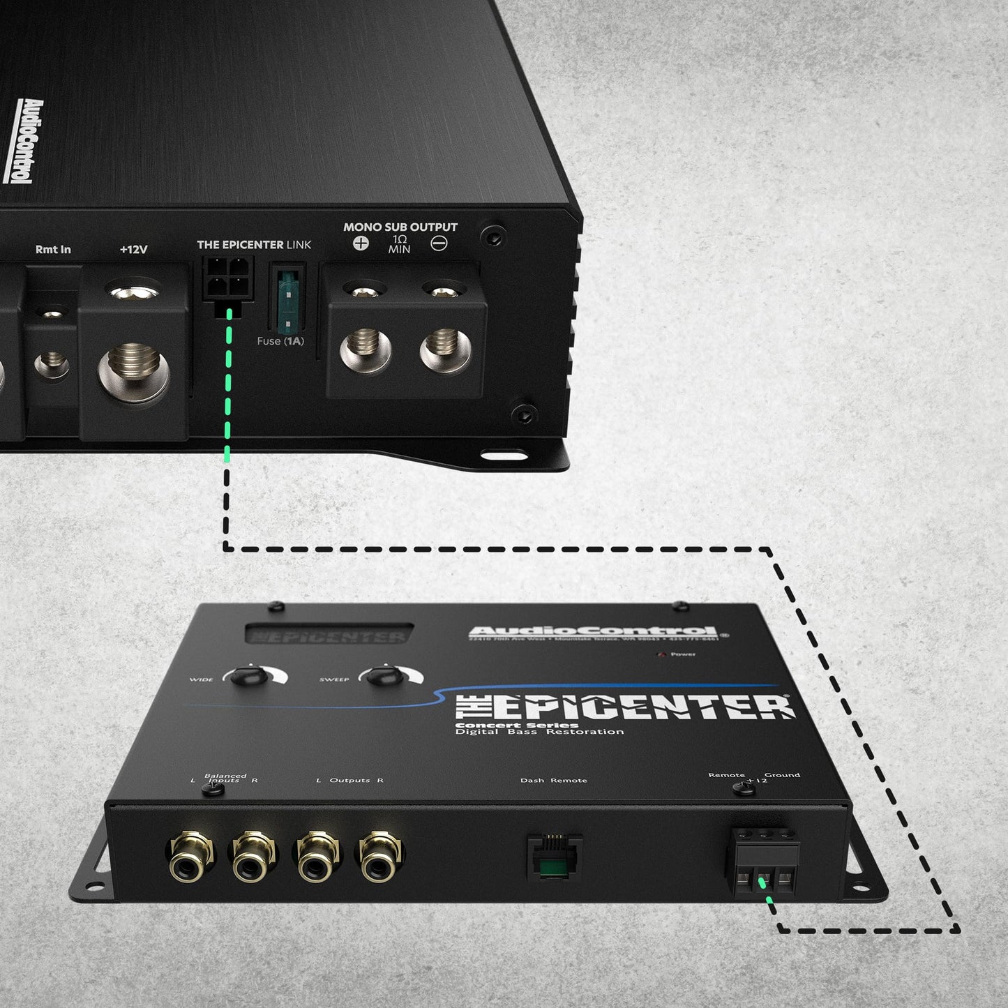 AUDIOCONTROL el epicentro Black Bass restauración procesador