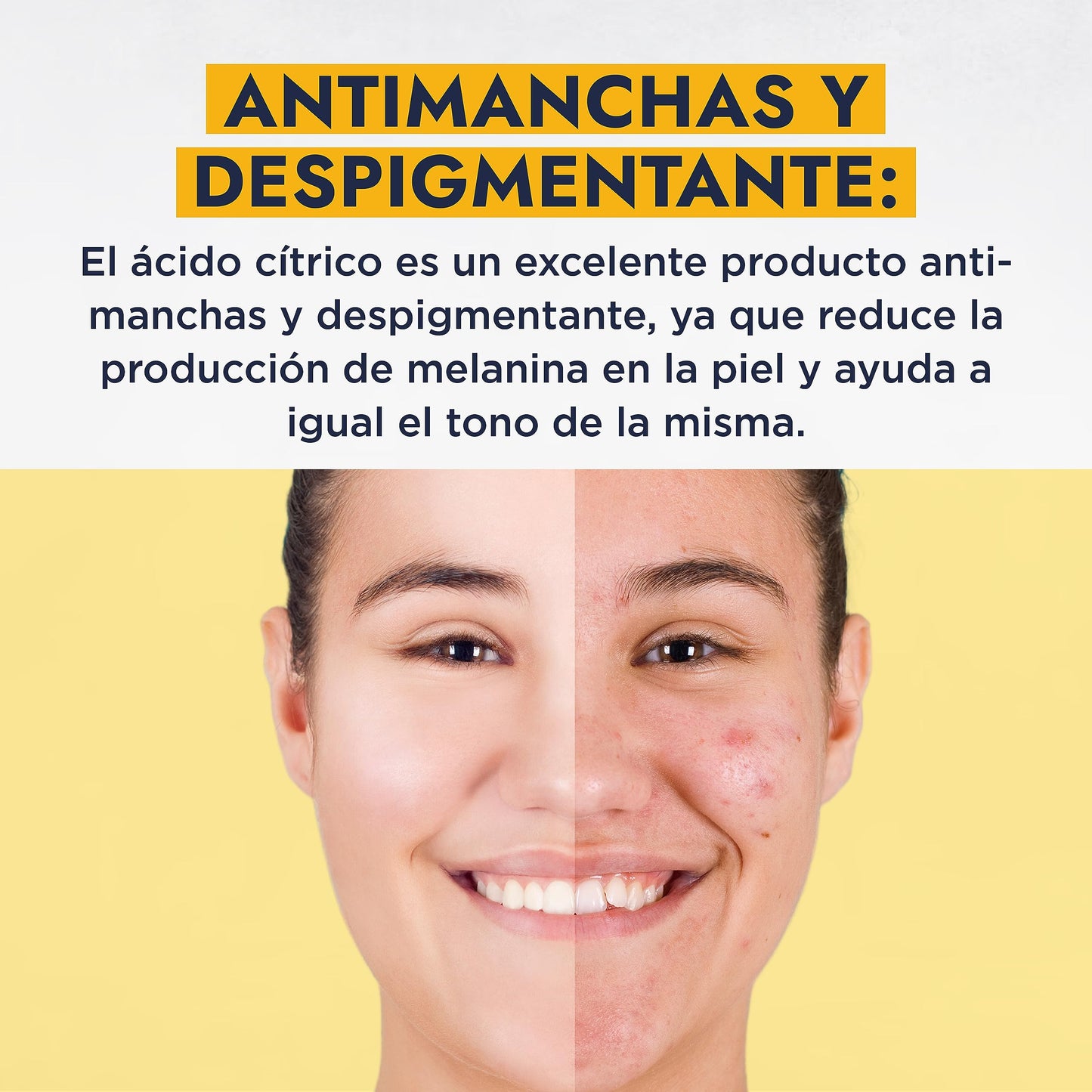 Hebbe | Ácido Cítrico | Reduce el pH, Antioxidante y Quelante | Poros Renovados y Piel Radiante | 1 kg