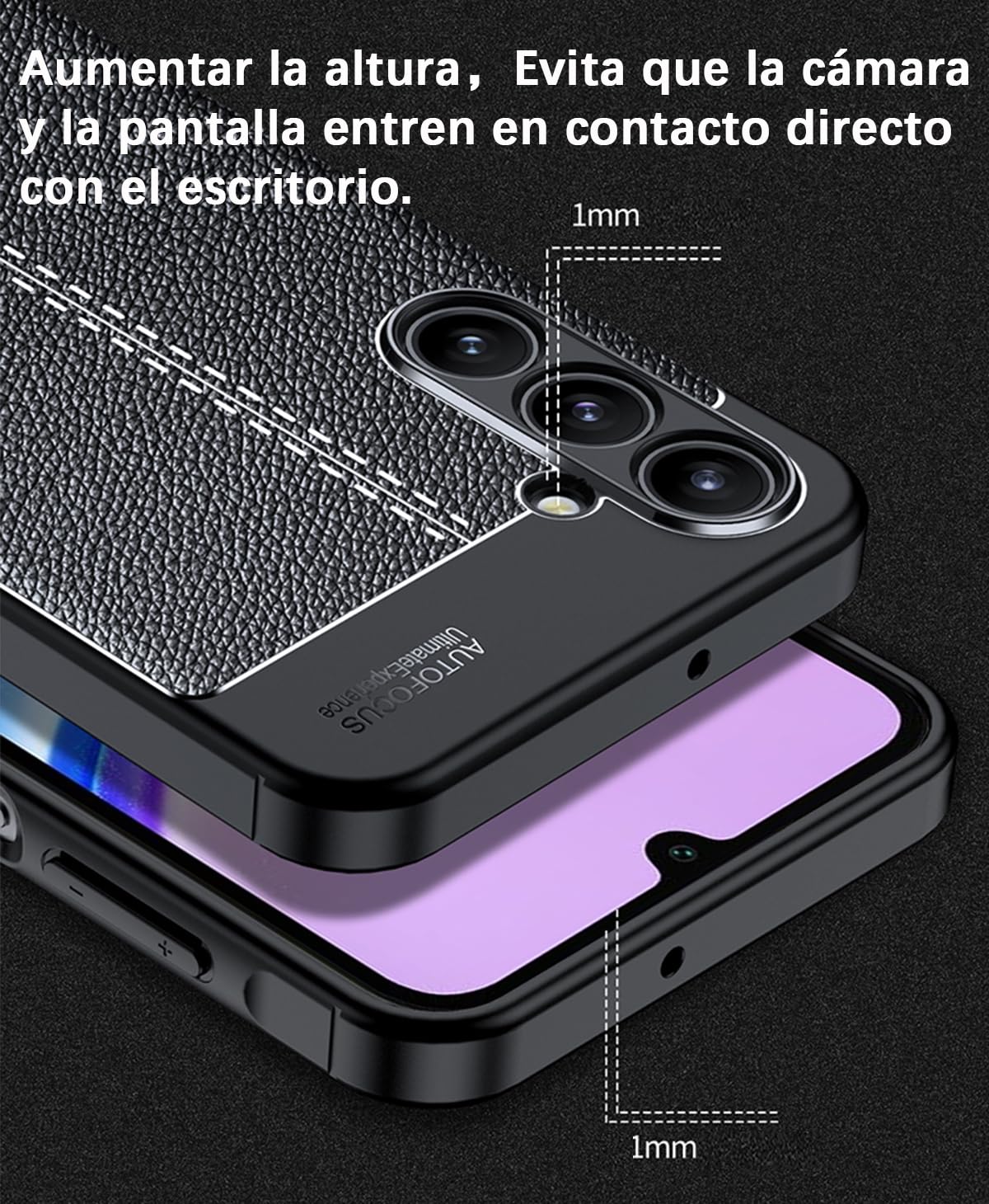 DABUNA Funda para Samsung Galaxy A16 5G Case Uso Rudo Protector de Cámara Duradero Suave Antihuellas Protector Cover (Negro)