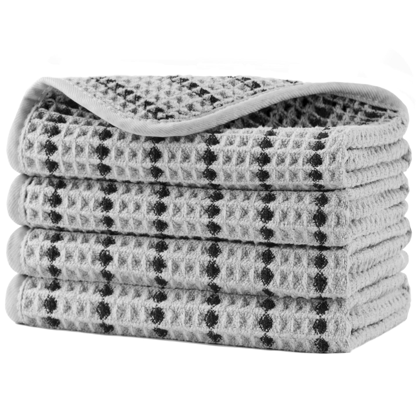 Polyte Toalla Facial de Microfibra Waffle 430 gsm, 33.0x33.0 cm