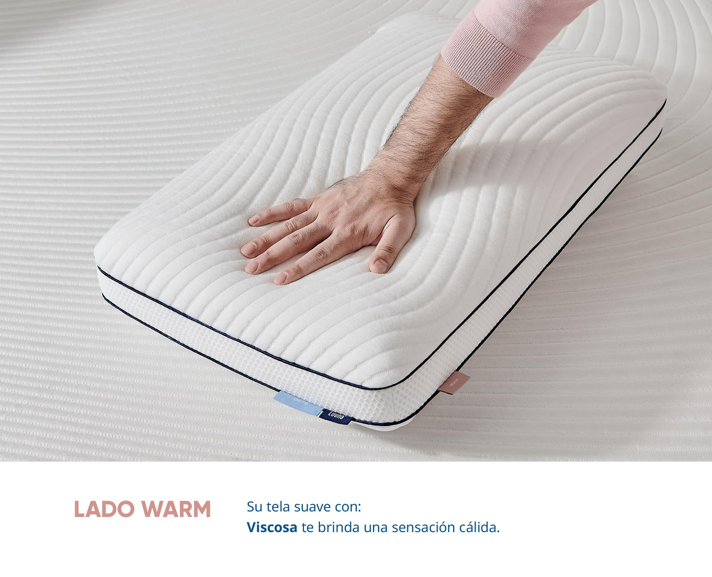 Luuna Almohada Cool Flip, King Size, Reversible con un Lado Cálido y Otro Fresco para Cada Época del Año, Suavidad y Frescura Garantizada, Hecho en México