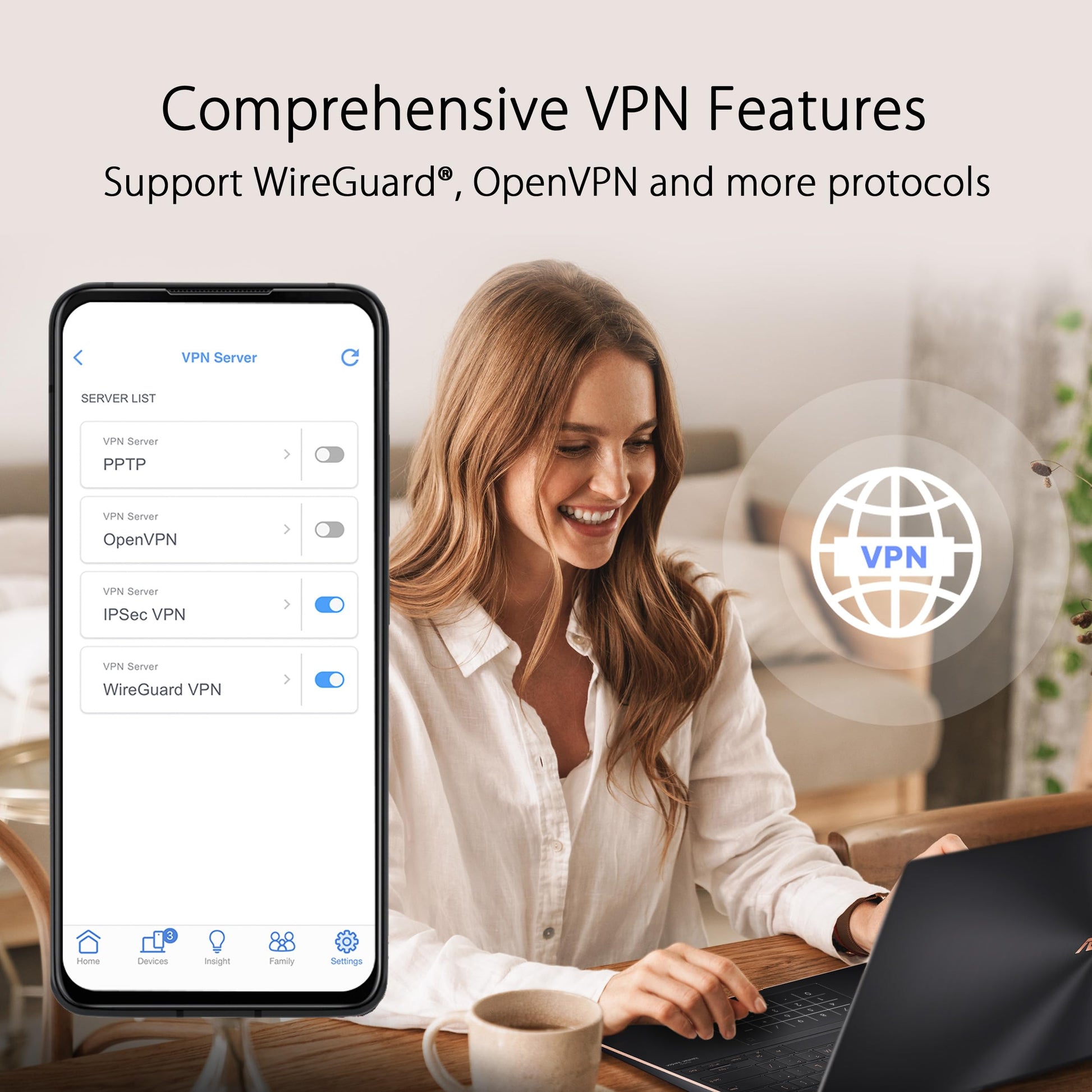 Router Asus AX6600 ZenWiFi AX Blanco con Control Parental y Puerto 2,5G