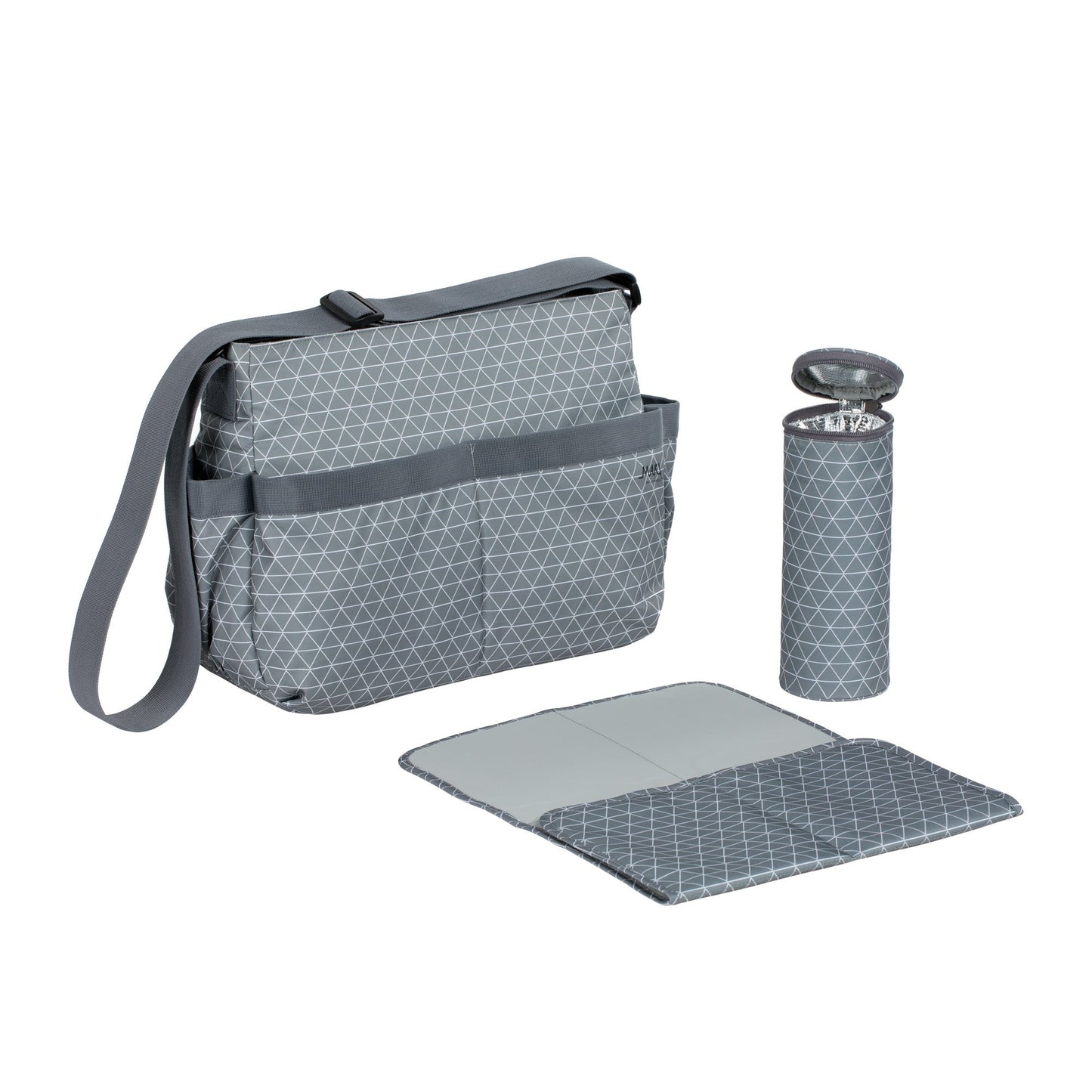 Lassig Marv - Bolso bandolera para mujer, Azulejos grises