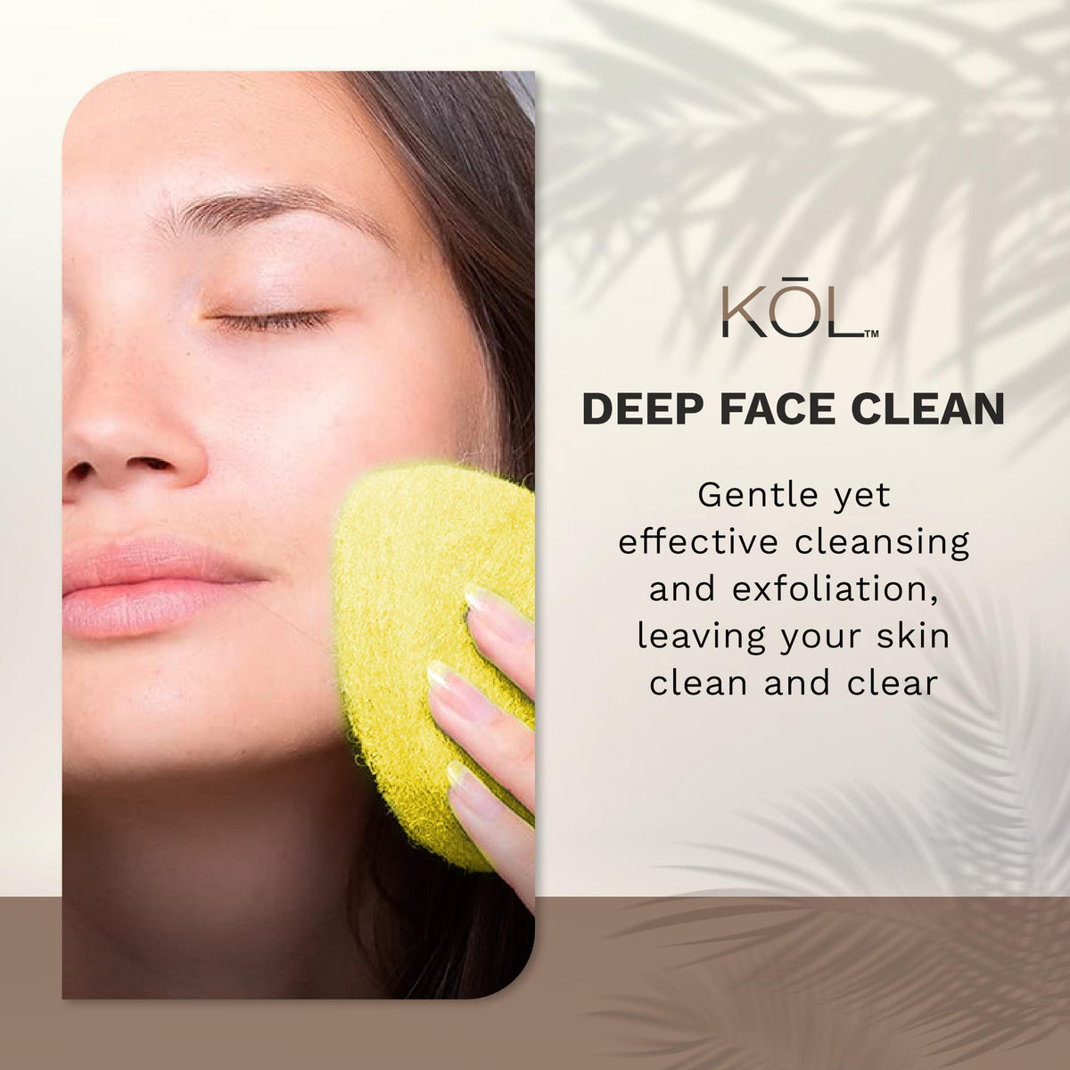Limpiador Facial Exfoliante KOL Limón y Esponja Desechable