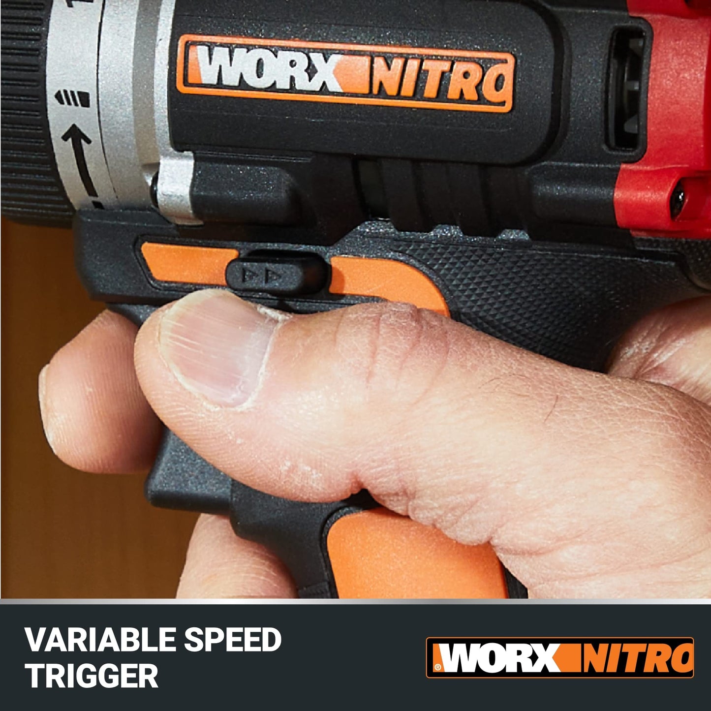 Worx Nitro - Taladro inalámbrico de 20 V de 1/2 pulgadas con motor sin escobillas, juego compacto y ligero de solo 6 pulgadas y 3 libras, solo herramienta WX130L.9 compatible con Power Share