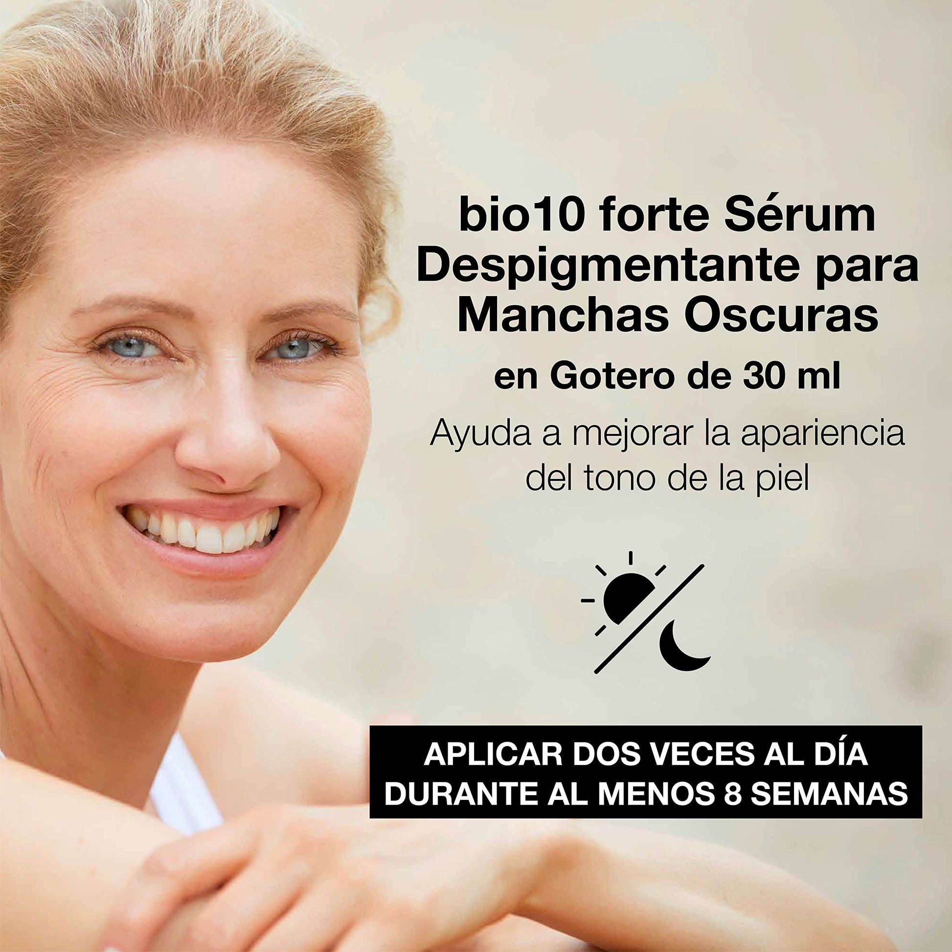 LULLAGE, Bio 10 Forte, Dropper, Suero Despigmentante Intensivo en Gotero, para Todo Tipo de Piel, Anti-manchas Facial, con Vitamina C, 30 ml